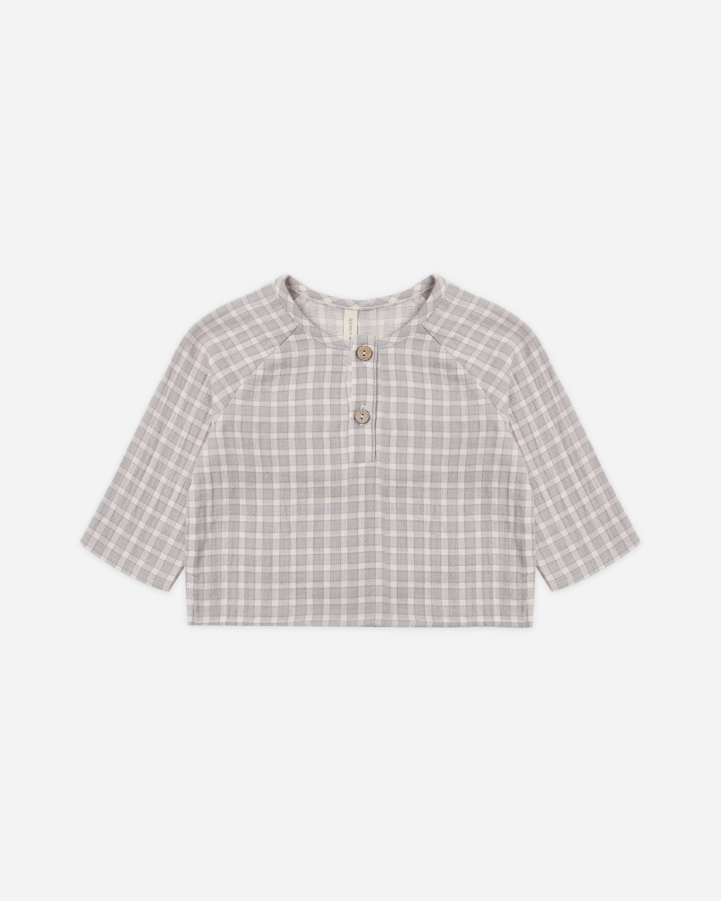Zion Shirt Blue Gingham - Rylee + Cru | Kids Clothes | Trendy Baby Clothes | Modern Infant Outfits |