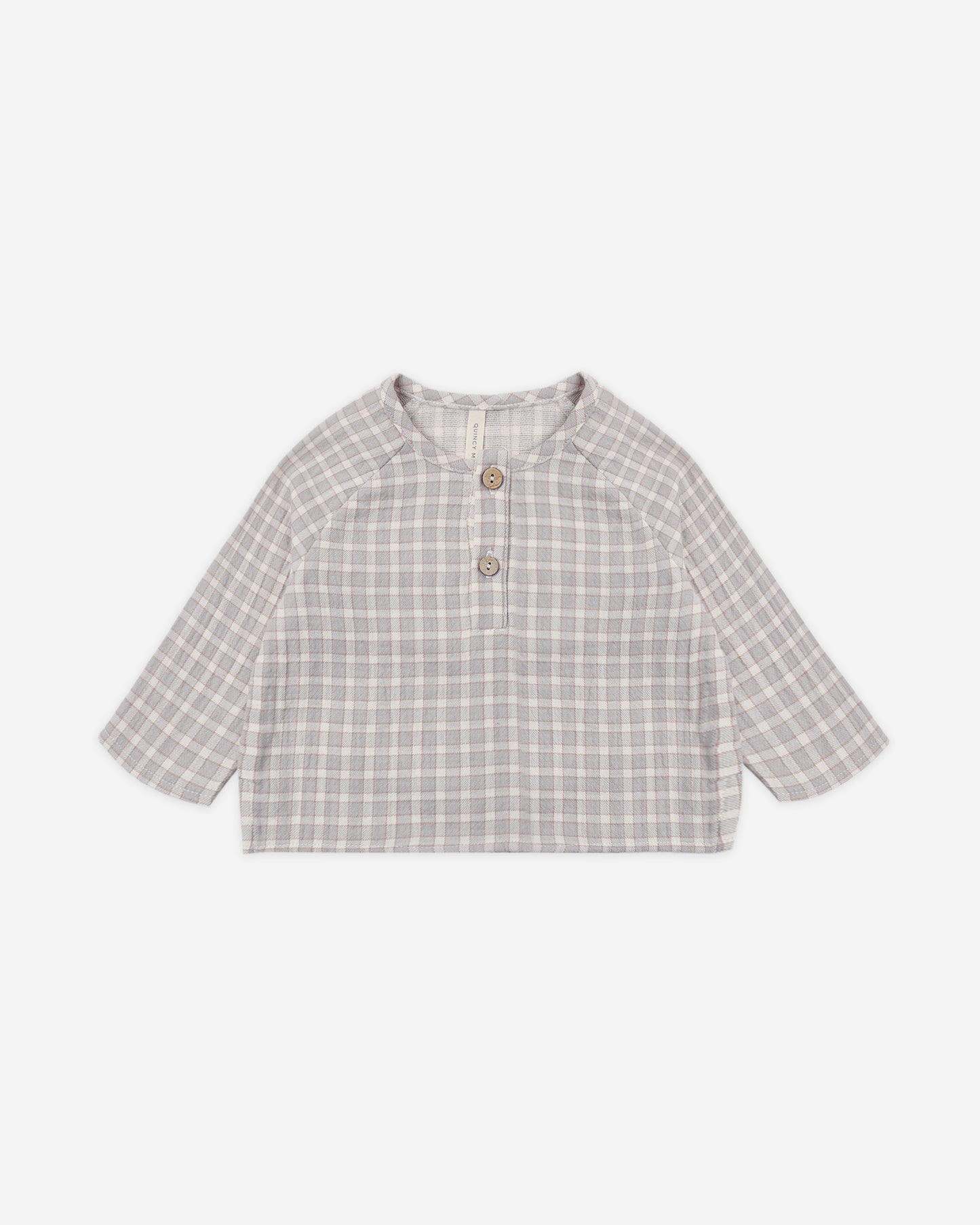Zion-Hemd mit blauem Gingham-Karomuster
