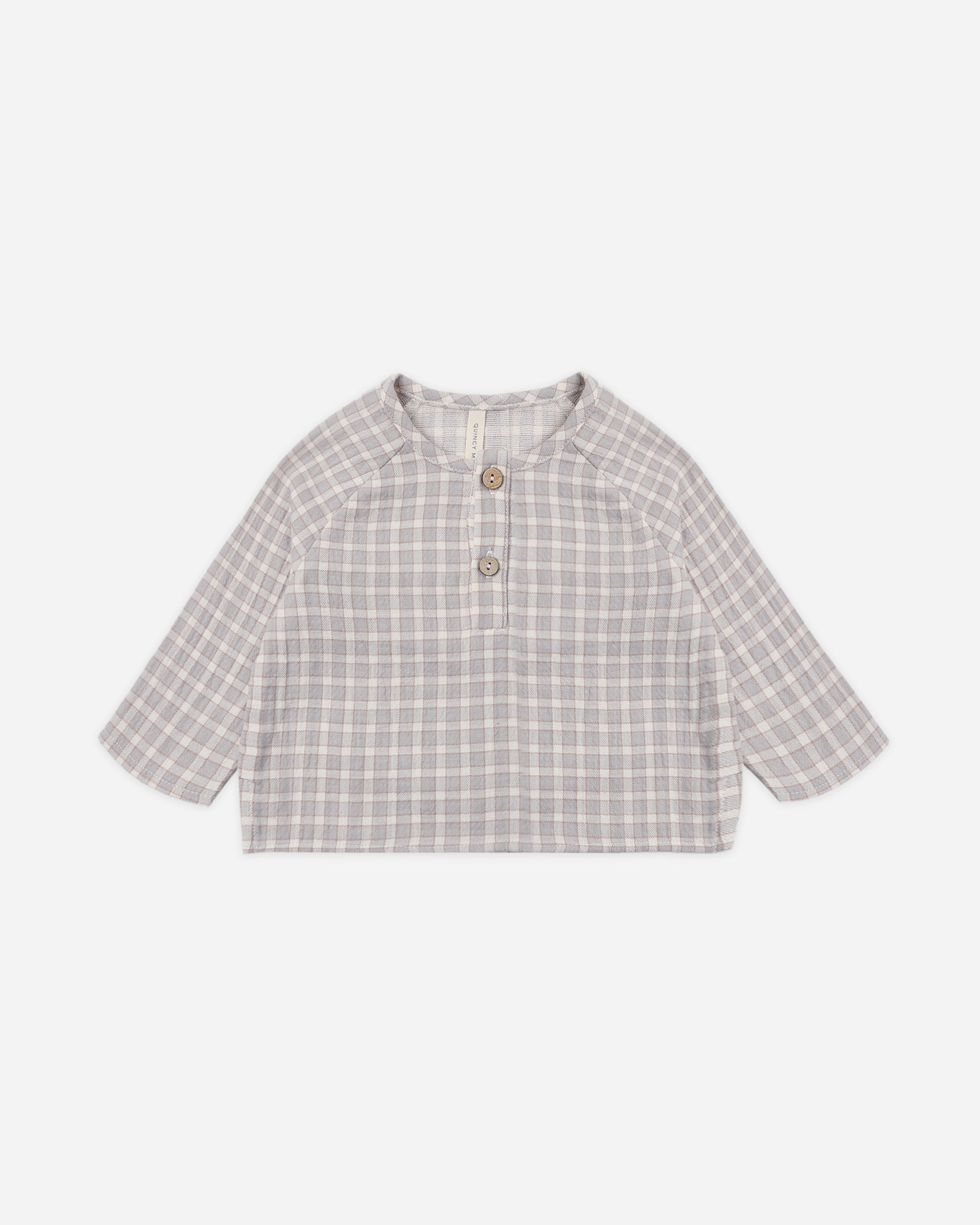 Zion-Hemd mit blauem Gingham-Karomuster