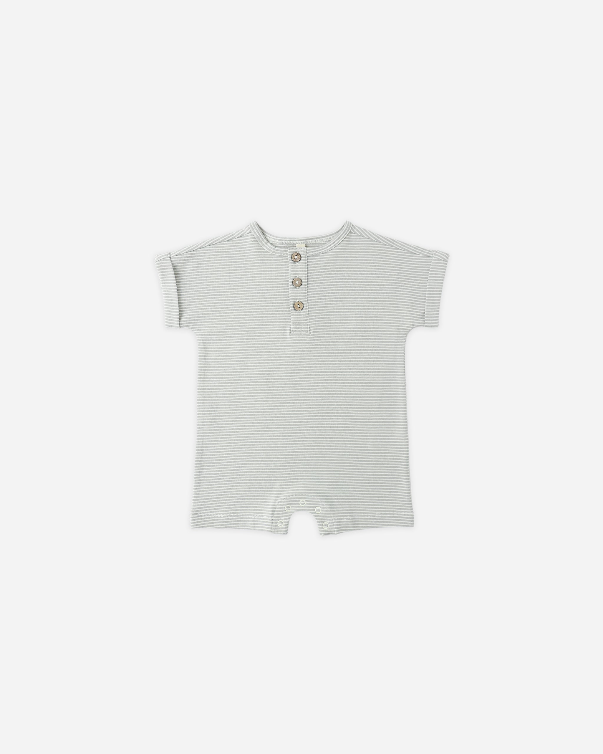 Short Sleeve One-Piece Sage Micro Stripe – Quincy Mae