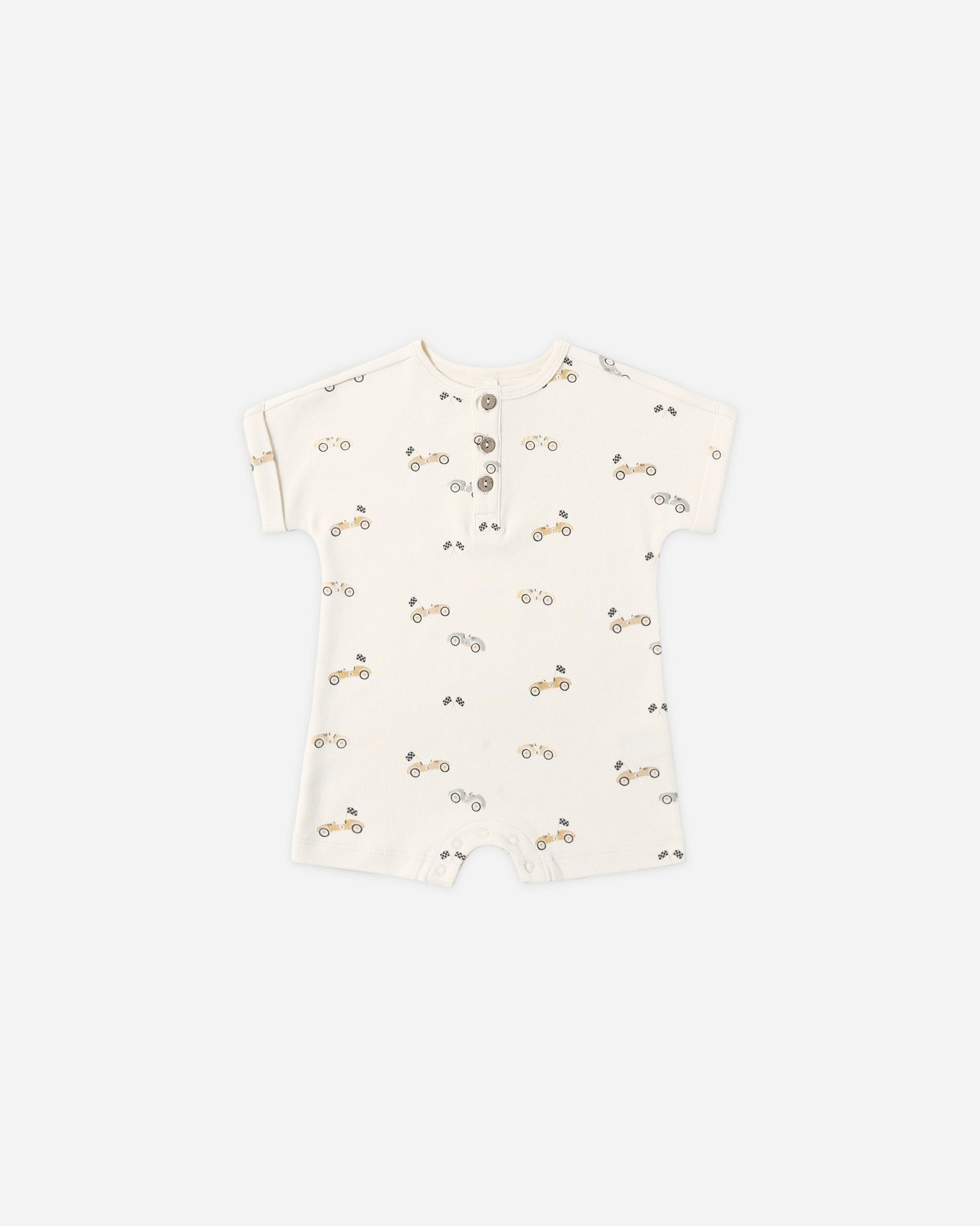 Short Sleeve One-Piece Race Car - Rylee + Cru | Kids Clothes | Trendy Baby Clothes | Modern Infant Outfits |