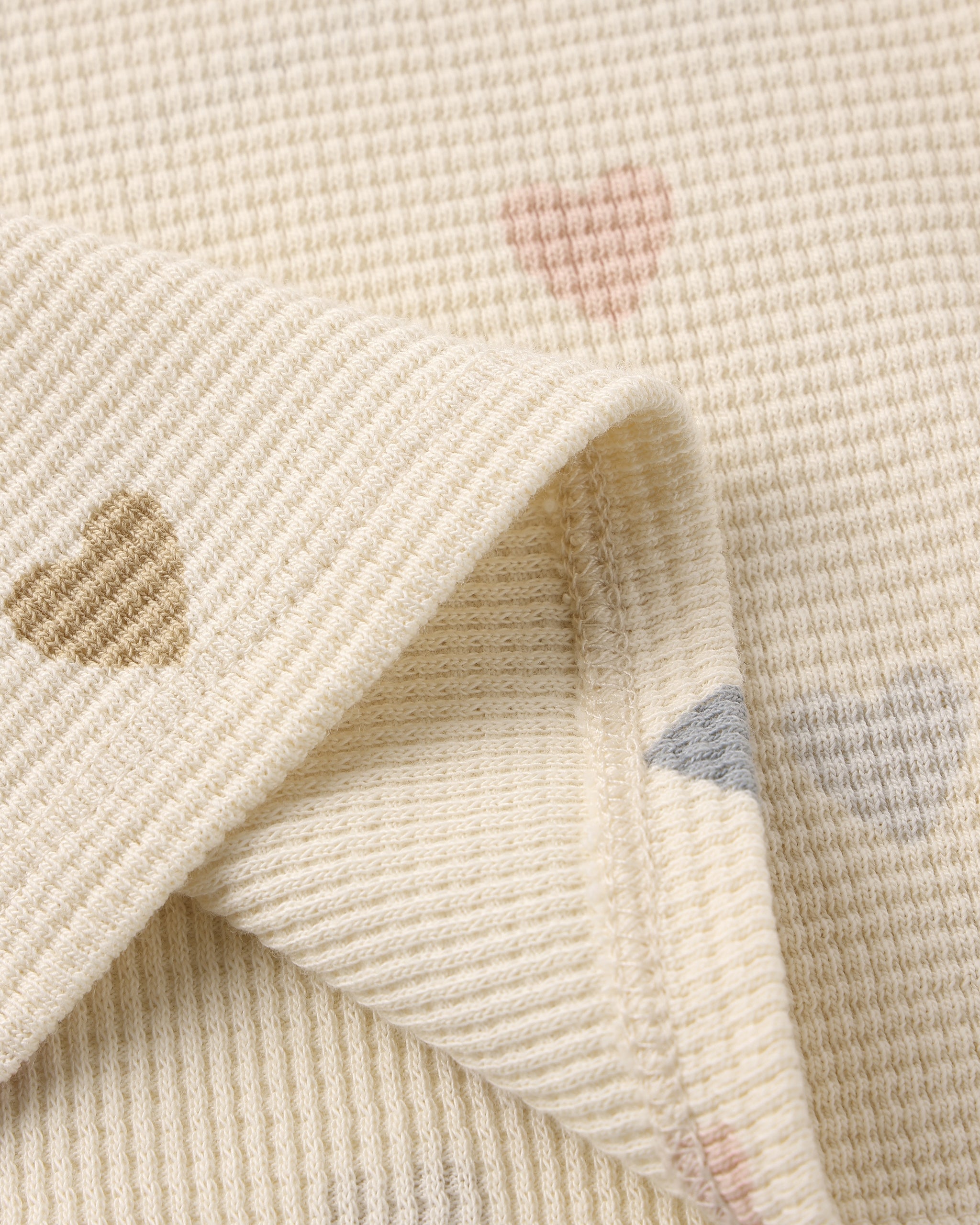 Waffle Tee + Short Set Confetti Hearts – Quincy Mae