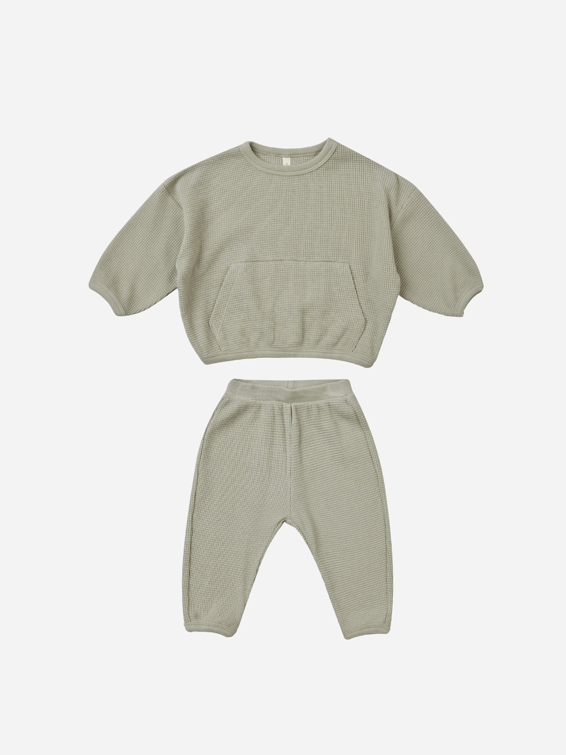 Waffle Slouch Set || Sage - Rylee + Cru | Kids Clothes | Trendy Baby Clothes | Modern Infant Outfits |