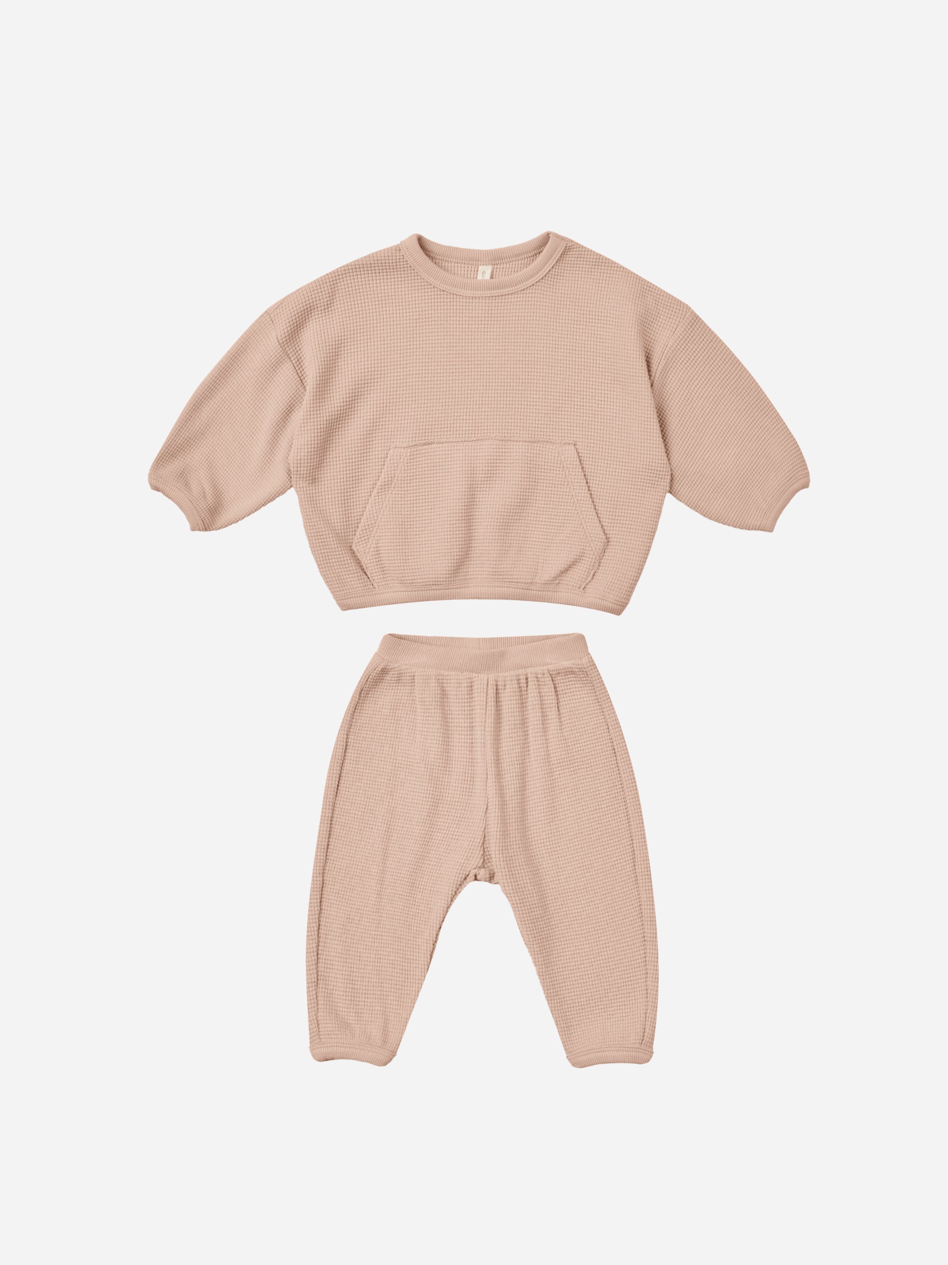 Waffle Slouch Set || Blush - Rylee + Cru | Kids Clothes | Trendy Baby Clothes | Modern Infant Outfits |
