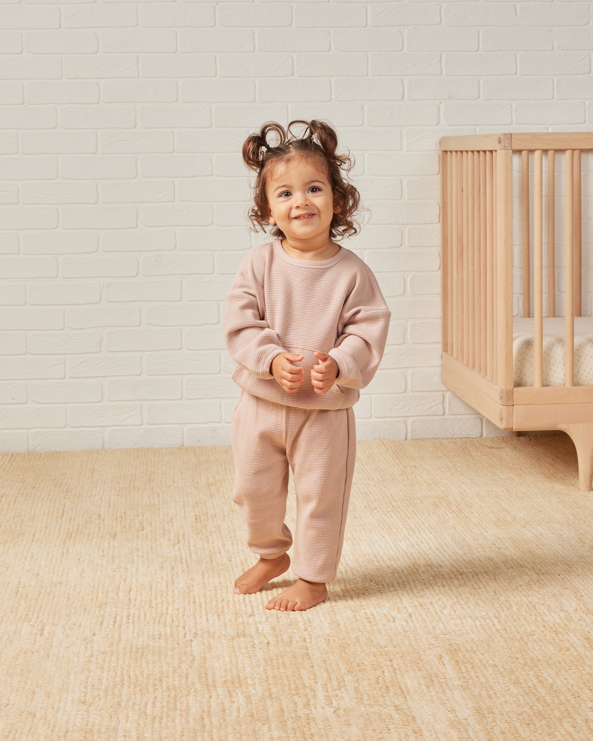 Waffle Slouch Set || Blush - Rylee + Cru | Kids Clothes | Trendy Baby Clothes | Modern Infant Outfits |