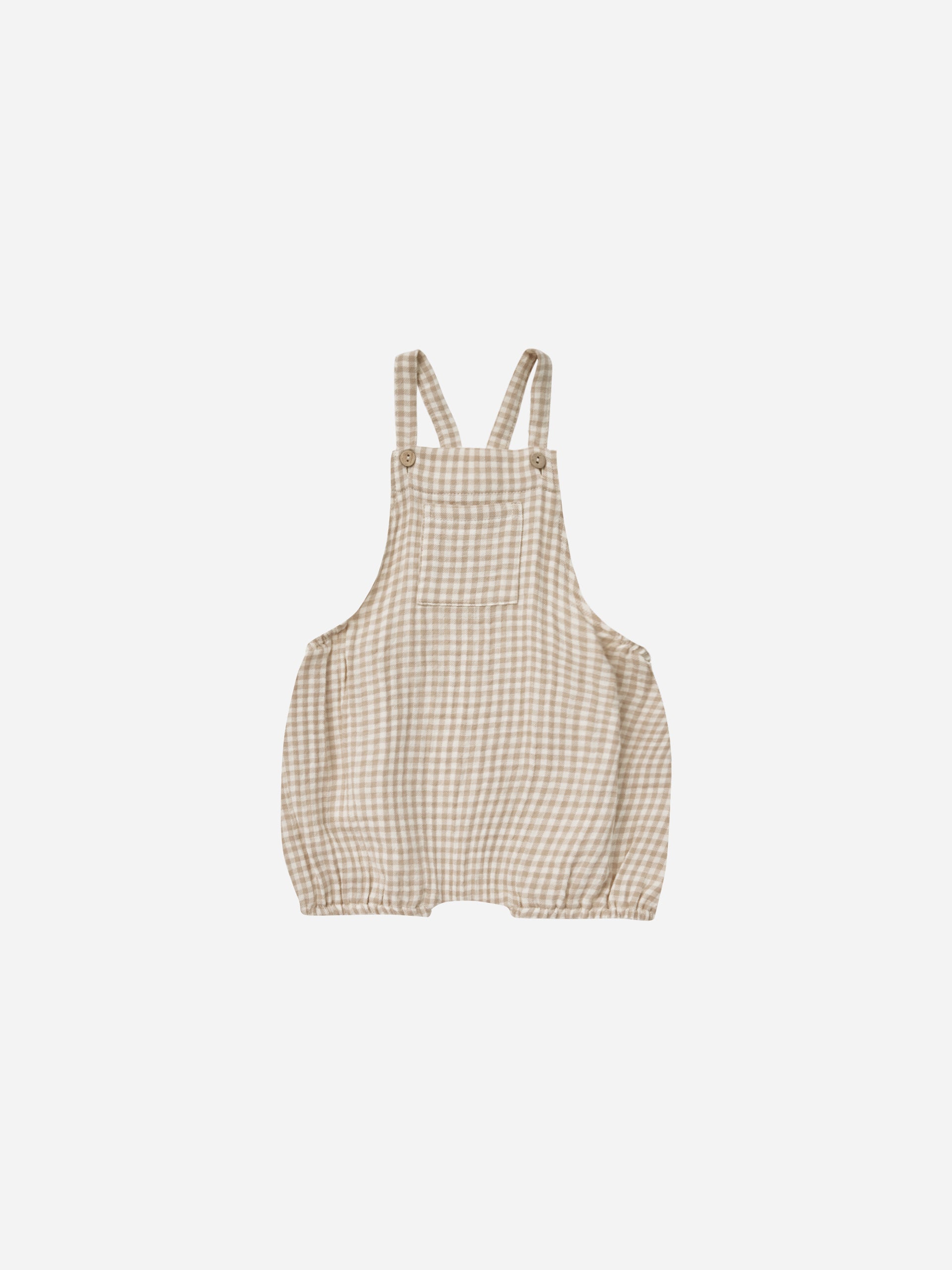 Hayes Romper || Oat Gingham - Rylee + Cru | Kids Clothes | Trendy Baby Clothes | Modern Infant Outfits |