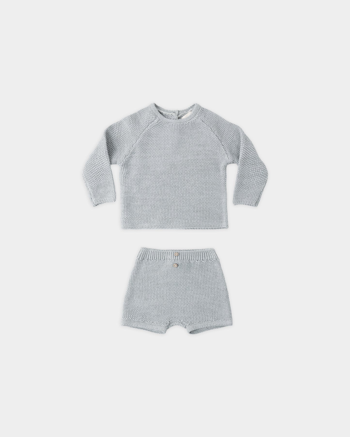 Summer Knit Set Heathered Sky - Rylee + Cru | Kids Clothes | Trendy Baby Clothes | Modern Infant Outfits |
