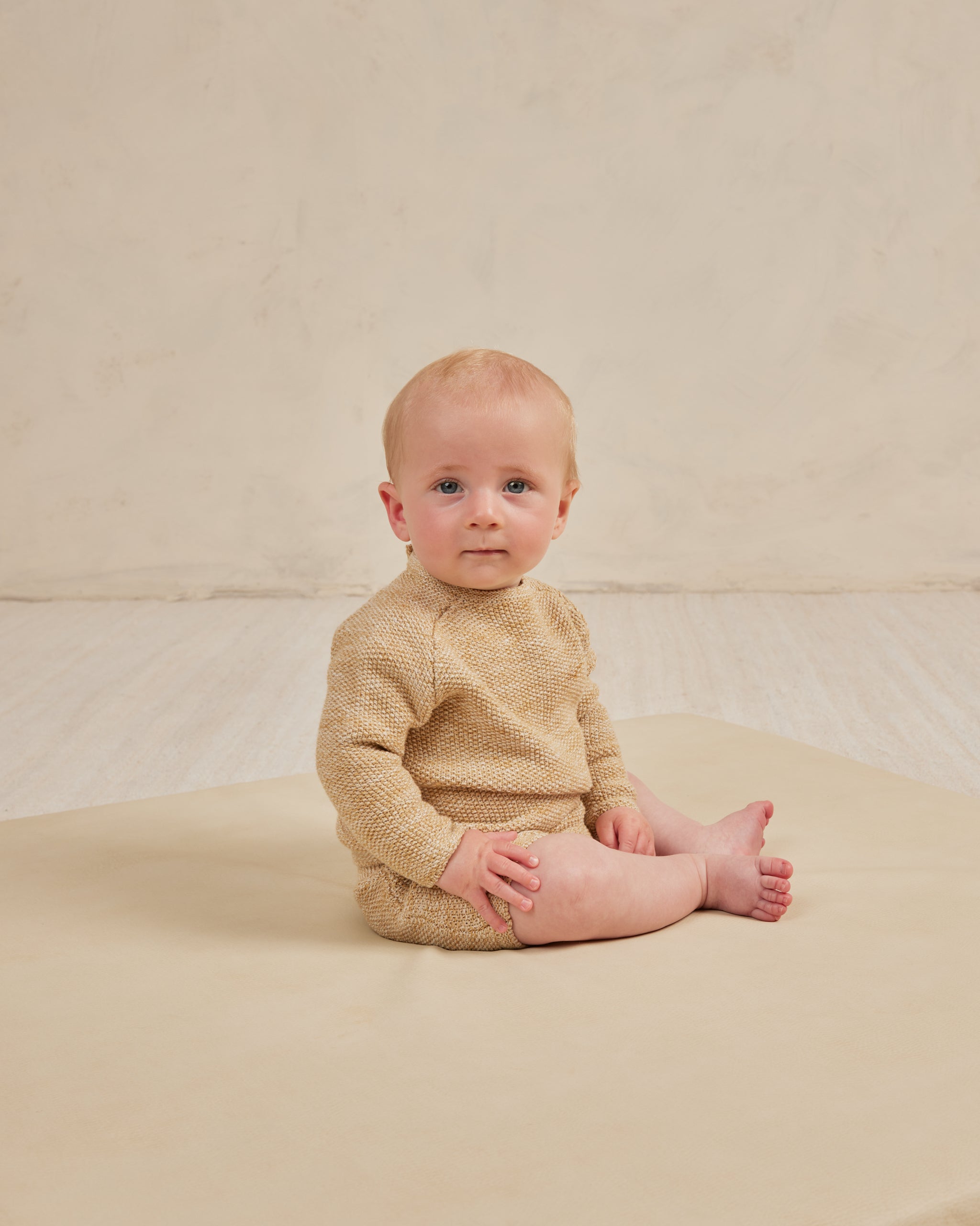Summer Knit Set || Heathered Honey - Rylee + Cru | Kids Clothes | Trendy Baby Clothes | Modern Infant Outfits |
