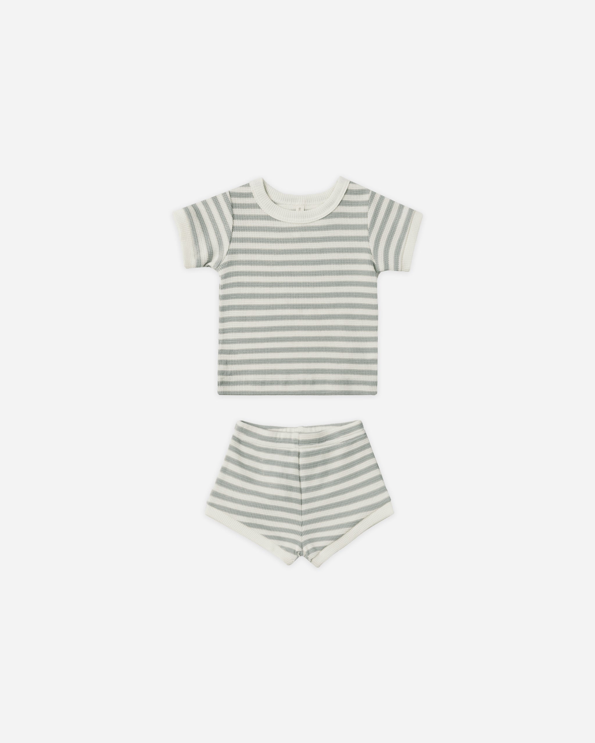 Waffle Shortie Set || Sky Stripe - Rylee + Cru | Kids Clothes | Trendy Baby Clothes | Modern Infant Outfits |