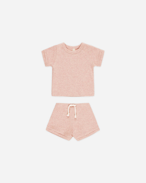 Ribbed Shortie Set || Rose - Rylee + Cru | Kids Clothes | Trendy Baby Clothes | Modern Infant Outfits |