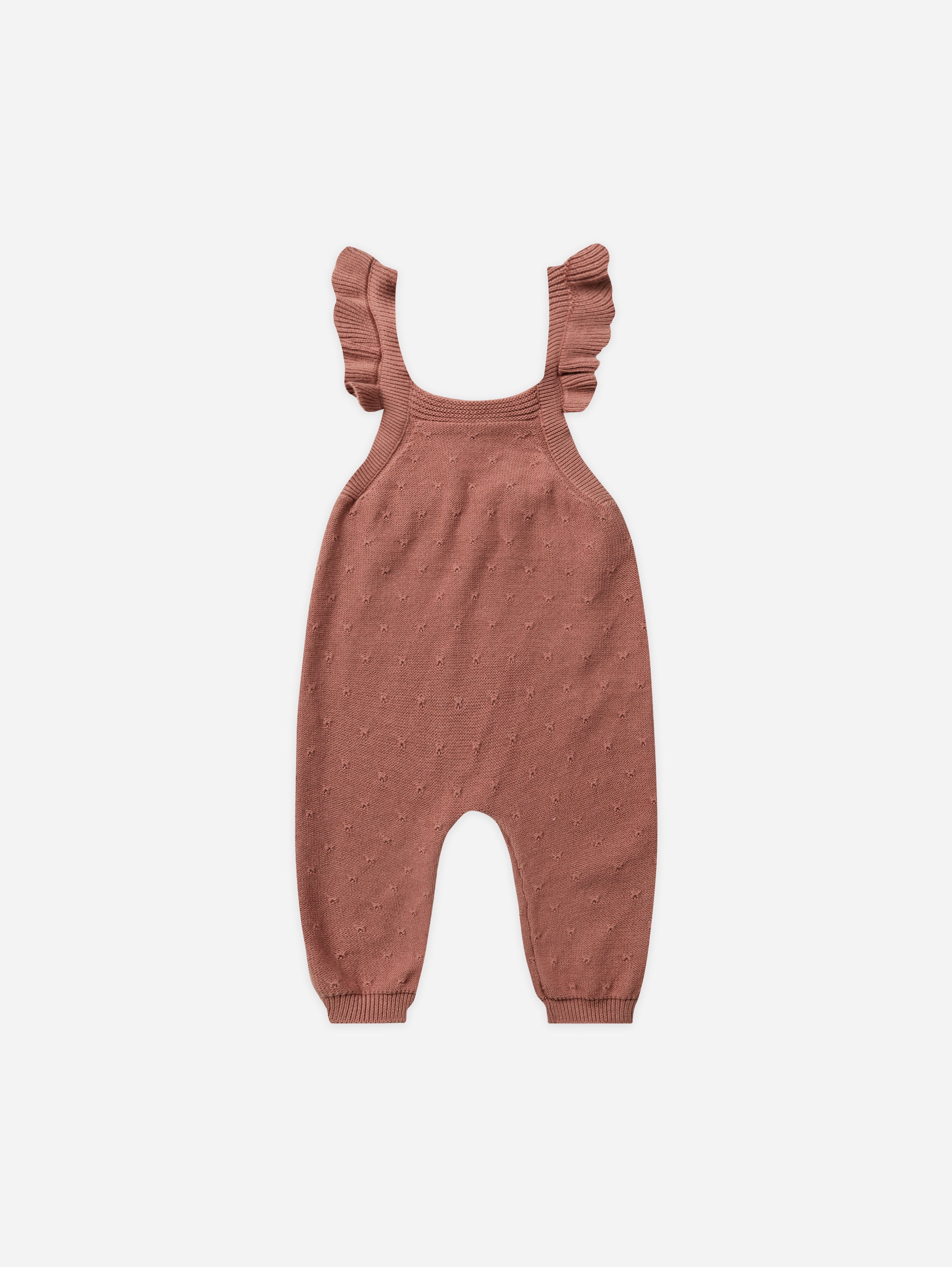 Pointelle Knit Overalls || Berry - Rylee + Cru | Kids Clothes | Trendy Baby Clothes | Modern Infant Outfits |