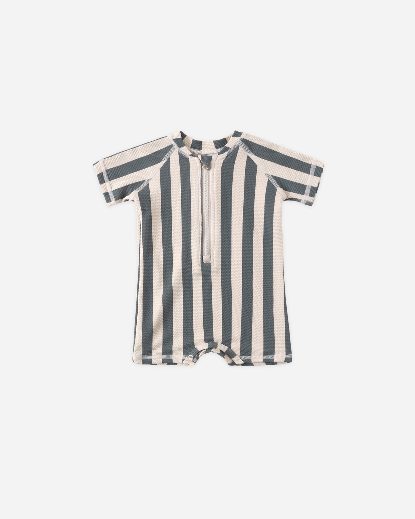 Zip Rashguard One-Piece Retro Ocean Stripe - Rylee + Cru | Kids Clothes | Trendy Baby Clothes | Modern Infant Outfits |