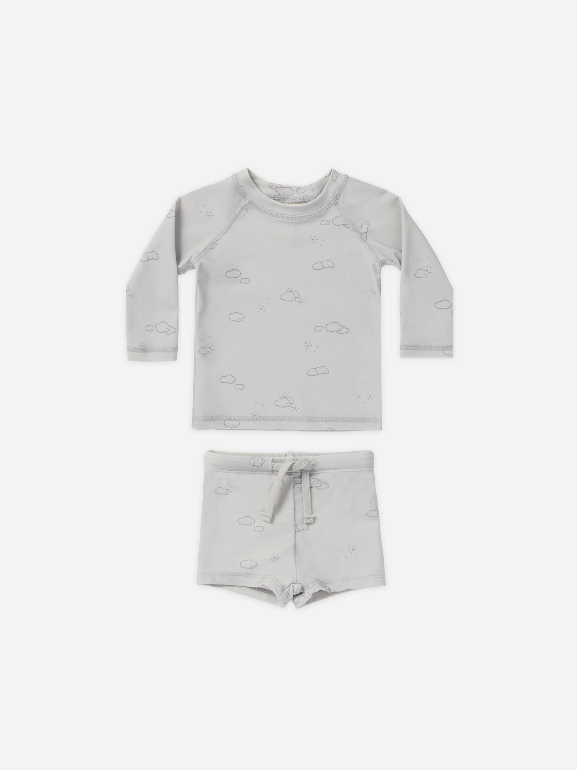 Finn Rashguard + Short Set || Sunny Day - Rylee + Cru | Kids Clothes | Trendy Baby Clothes | Modern Infant Outfits |