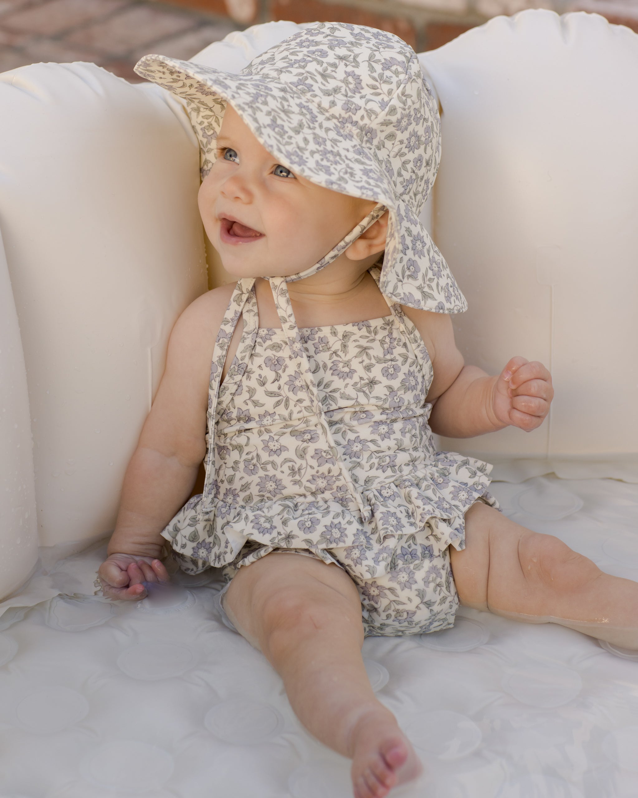 Ruffled One-Piece Swimsuit || French Garden - Rylee + Cru | Kids Clothes | Trendy Baby Clothes | Modern Infant Outfits |