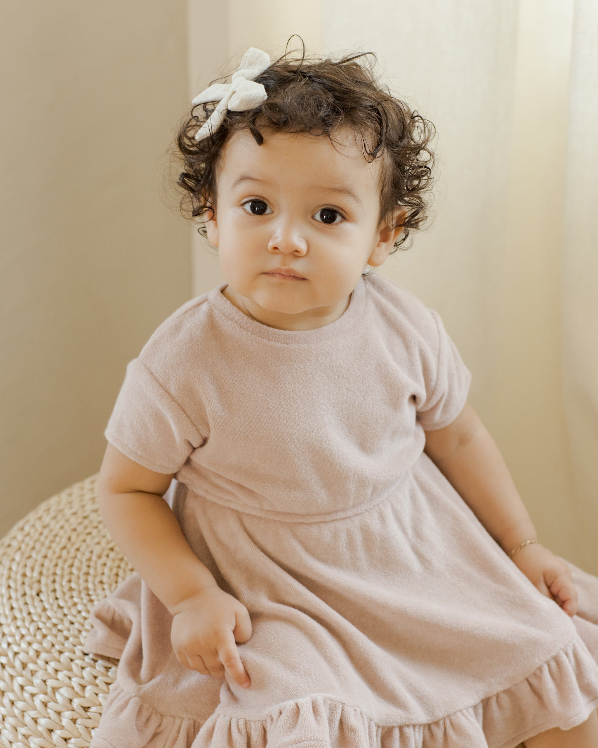 Terry Dress || Blush - Rylee + Cru | Kids Clothes | Trendy Baby Clothes | Modern Infant Outfits |
