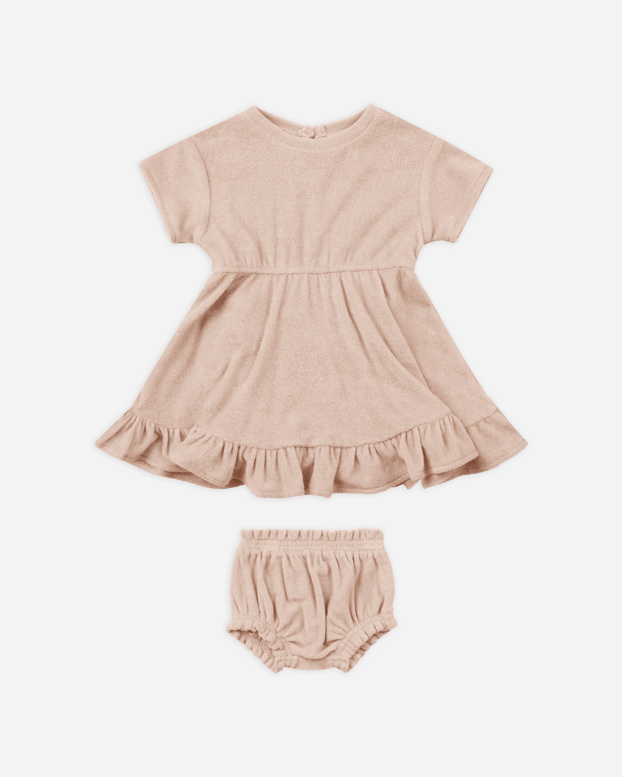 Terry Dress || Blush - Rylee + Cru | Kids Clothes | Trendy Baby Clothes | Modern Infant Outfits |