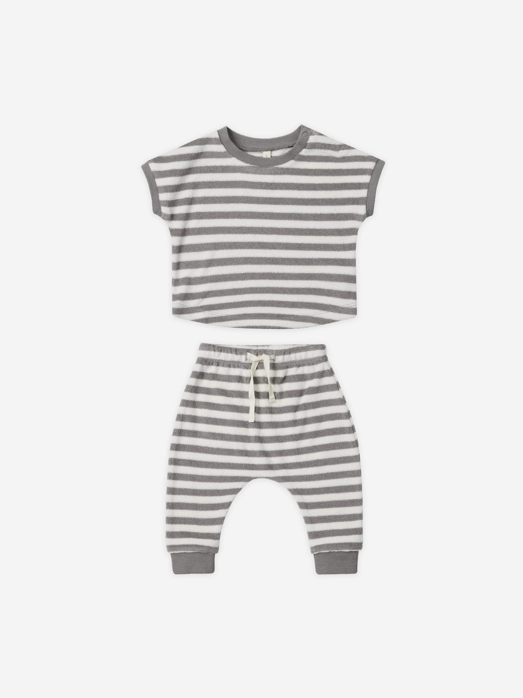 Terry Tee + Pant Set || Retro Stripe - Rylee + Cru | Kids Clothes | Trendy Baby Clothes | Modern Infant Outfits |