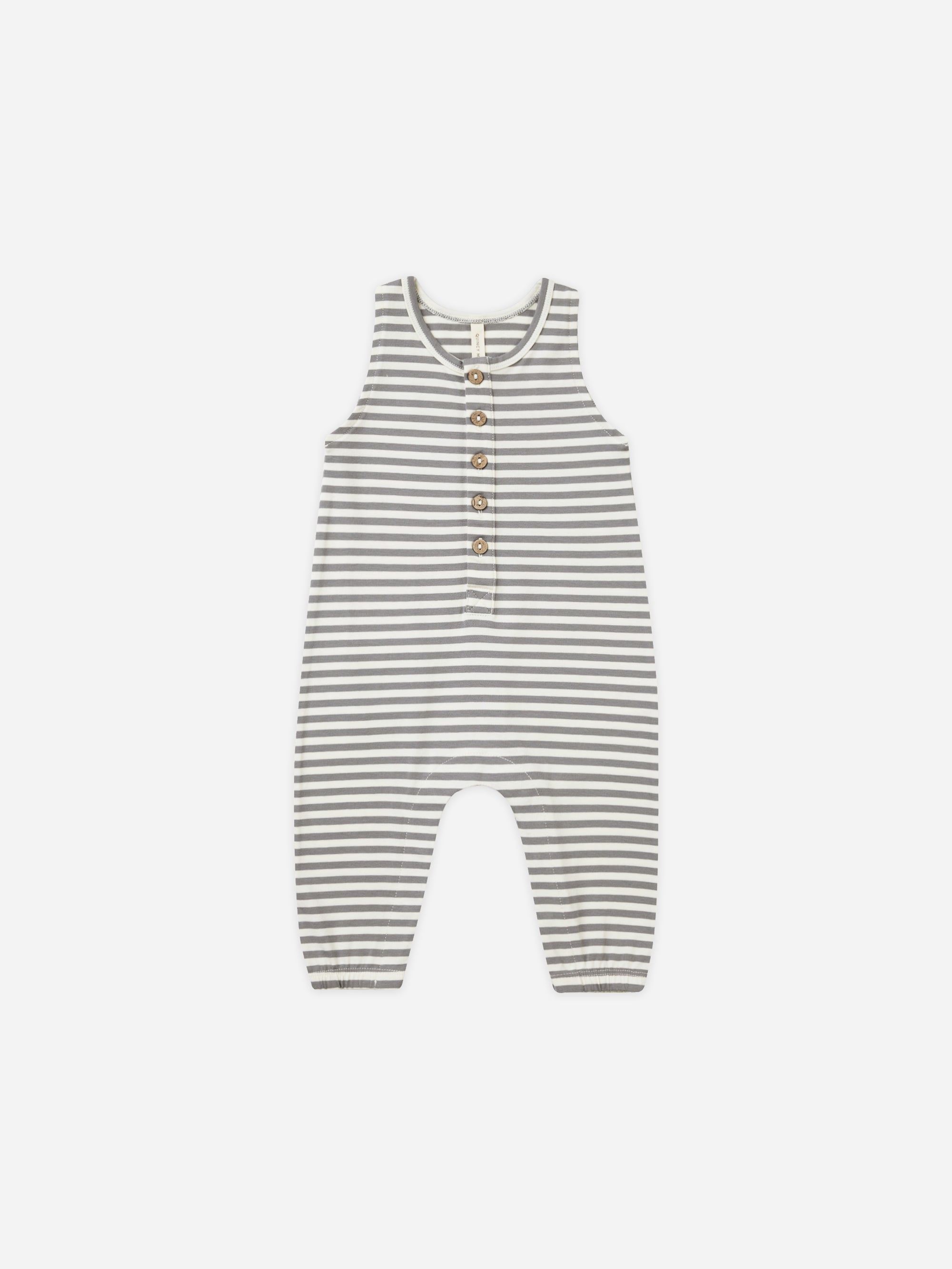 Sleeveless Jumpsuit || Lagoon Stripe - Rylee + Cru | Kids Clothes | Trendy Baby Clothes | Modern Infant Outfits |