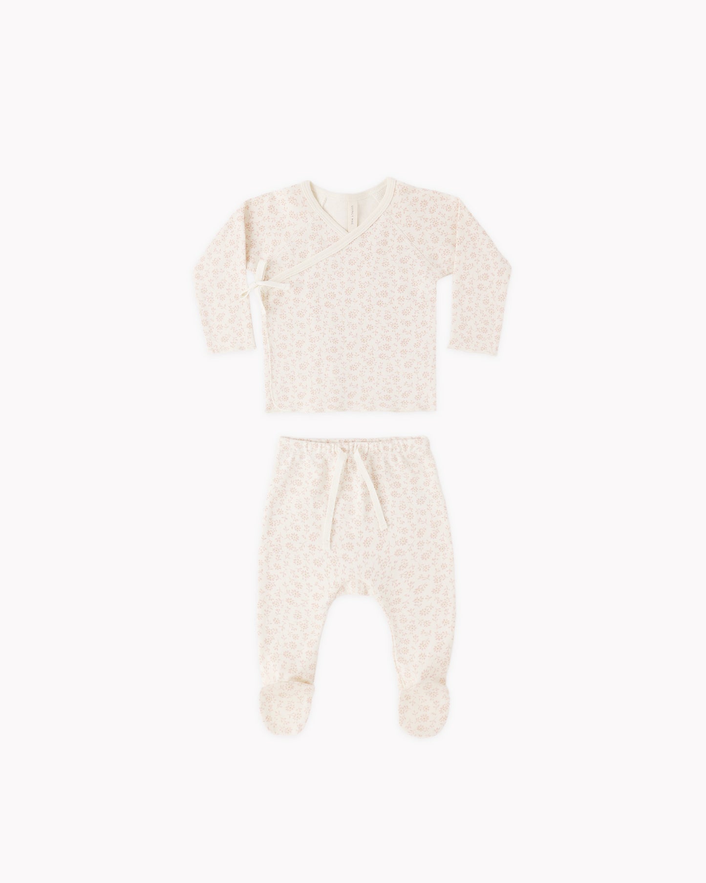 Wrap Top + Footed Pant Set Ditsy - Rylee + Cru | Kids Clothes | Trendy Baby Clothes | Modern Infant Outfits |