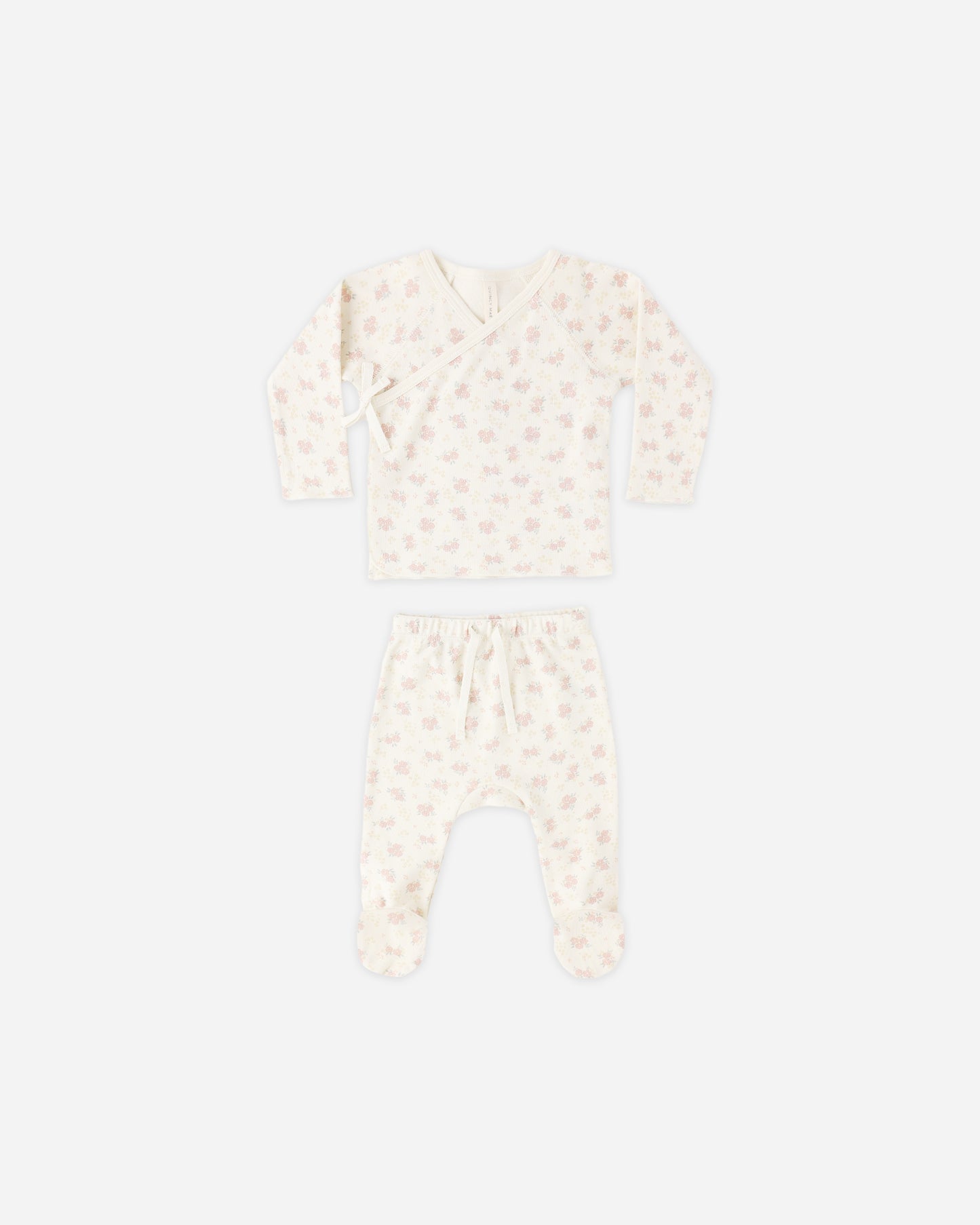 Wrap Top + Footed Pant Set Flower Field - Rylee + Cru | Kids Clothes | Trendy Baby Clothes | Modern Infant Outfits |