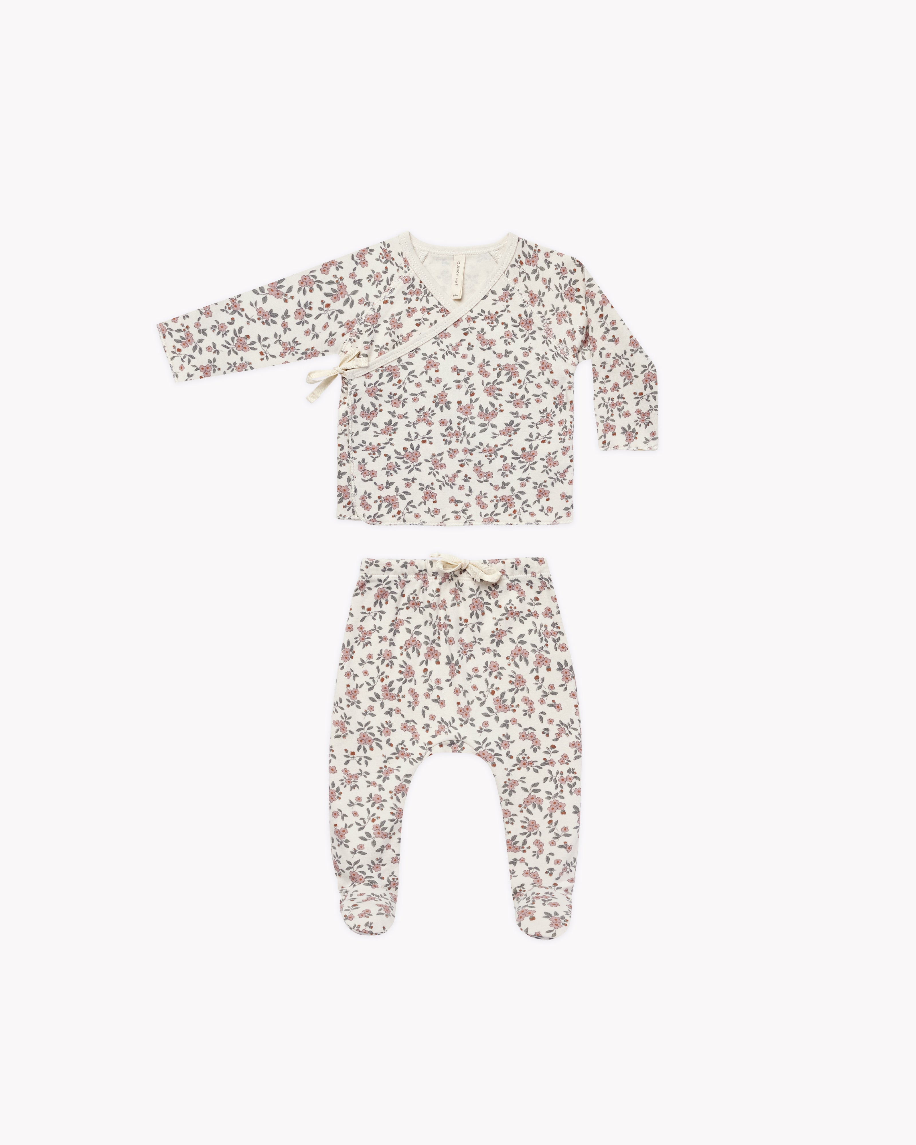 Wrap Top + Footed Pant Set || Meadow - Rylee + Cru | Kids Clothes | Trendy Baby Clothes | Modern Infant Outfits |