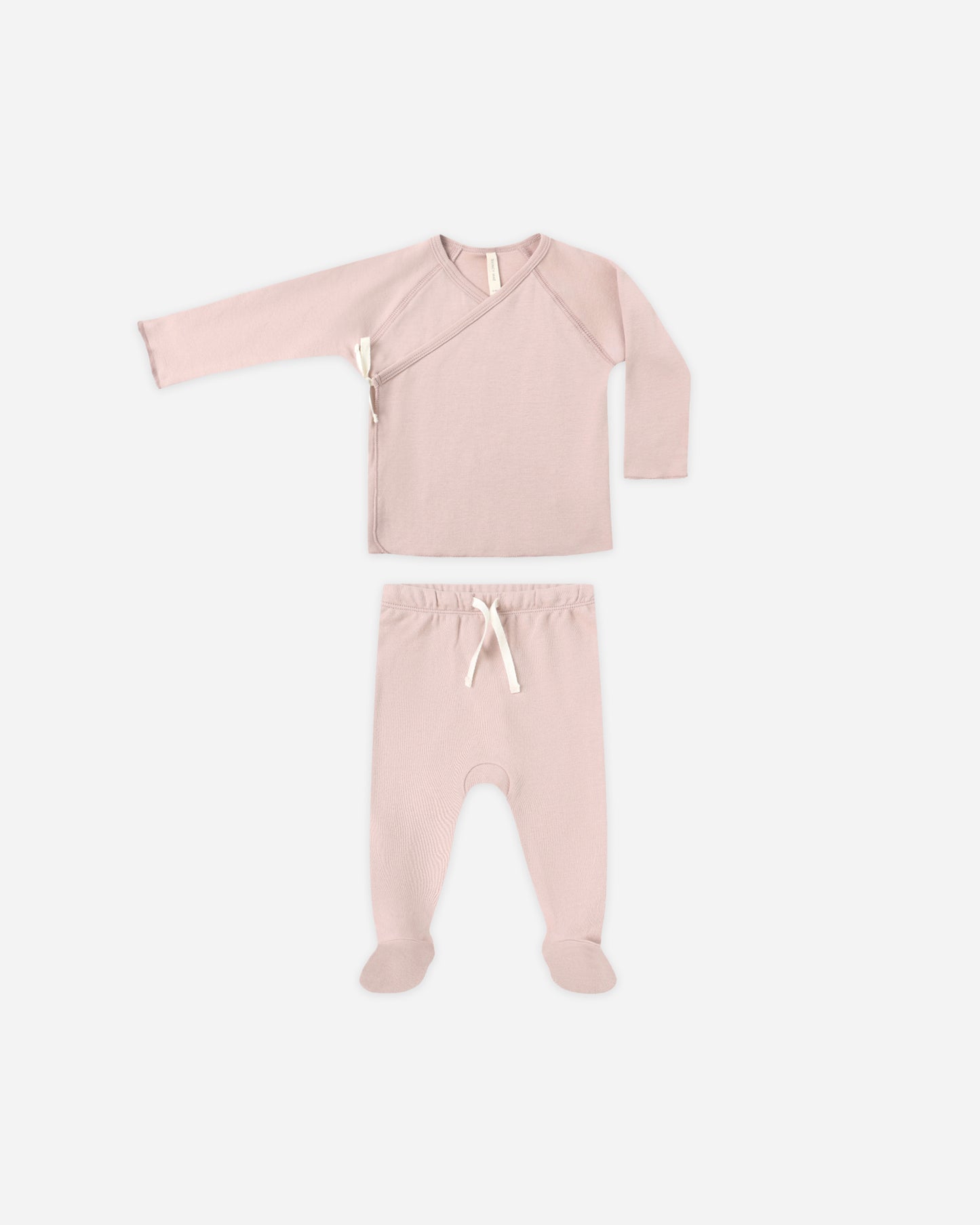 Wrap Top + Footed Pant Set || Rose - Rylee + Cru | Kids Clothes | Trendy Baby Clothes | Modern Infant Outfits |