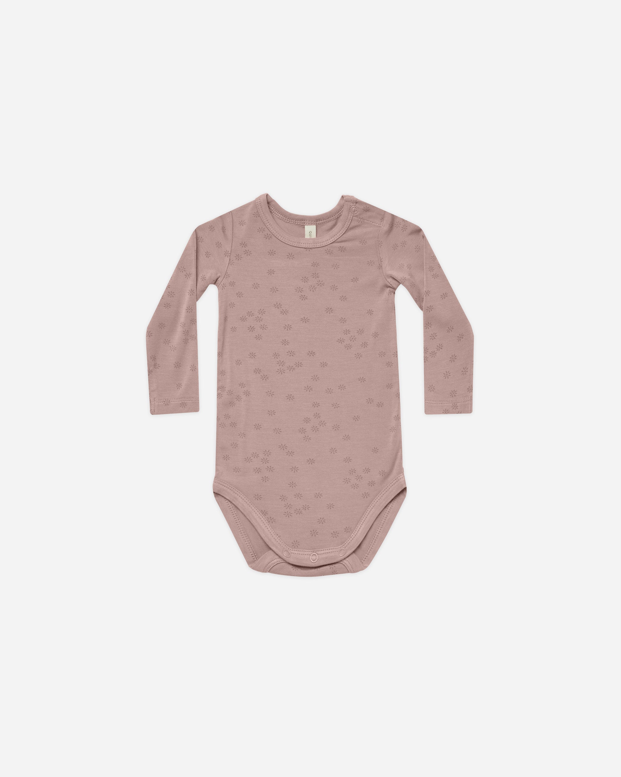 Bamboo Long Sleeve Bodysuit || Mauve Bloom - Rylee + Cru | Kids Clothes | Trendy Baby Clothes | Modern Infant Outfits |