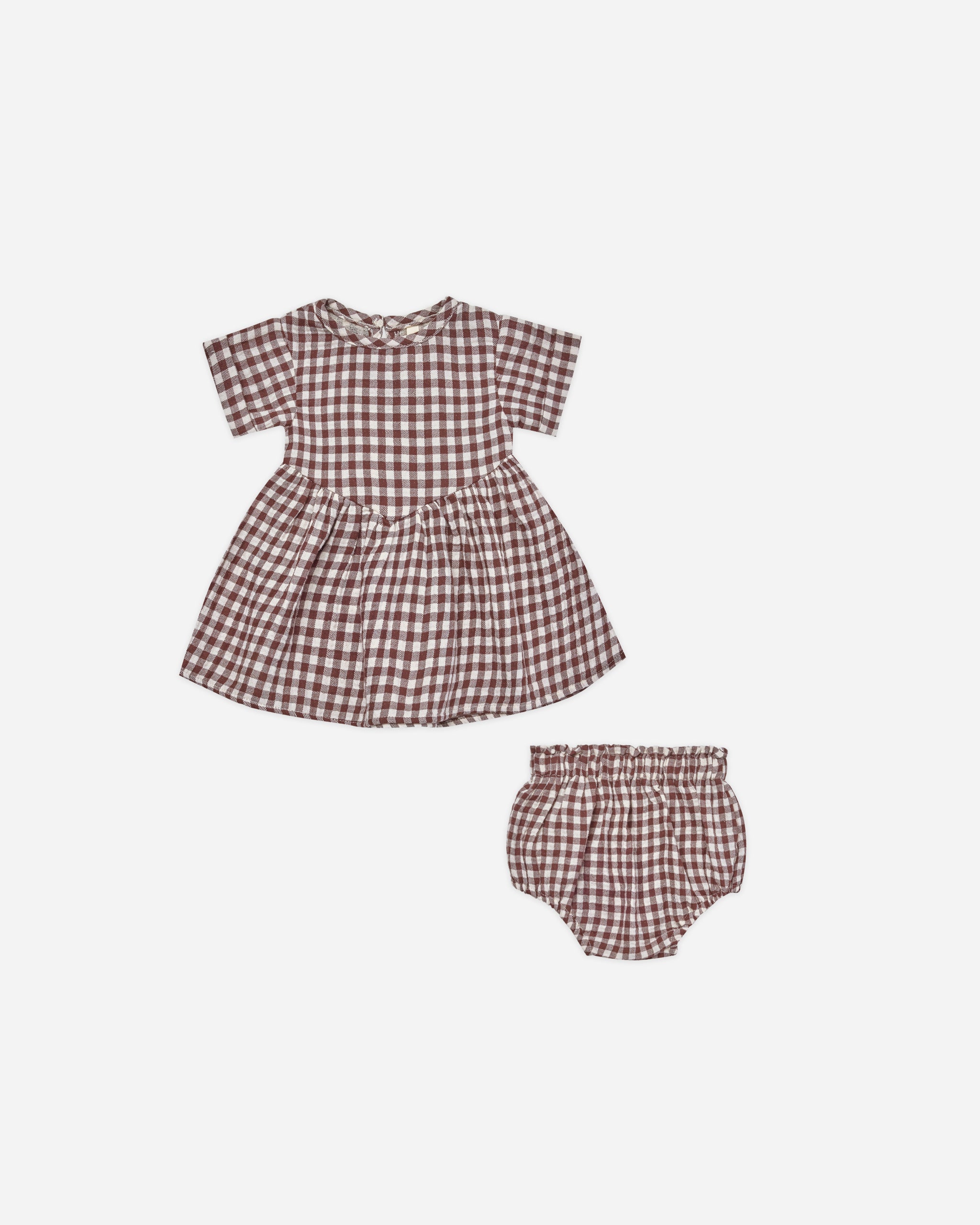 Brielle Dress || Plum Gingham - Rylee + Cru | Kids Clothes | Trendy Baby Clothes | Modern Infant Outfits |