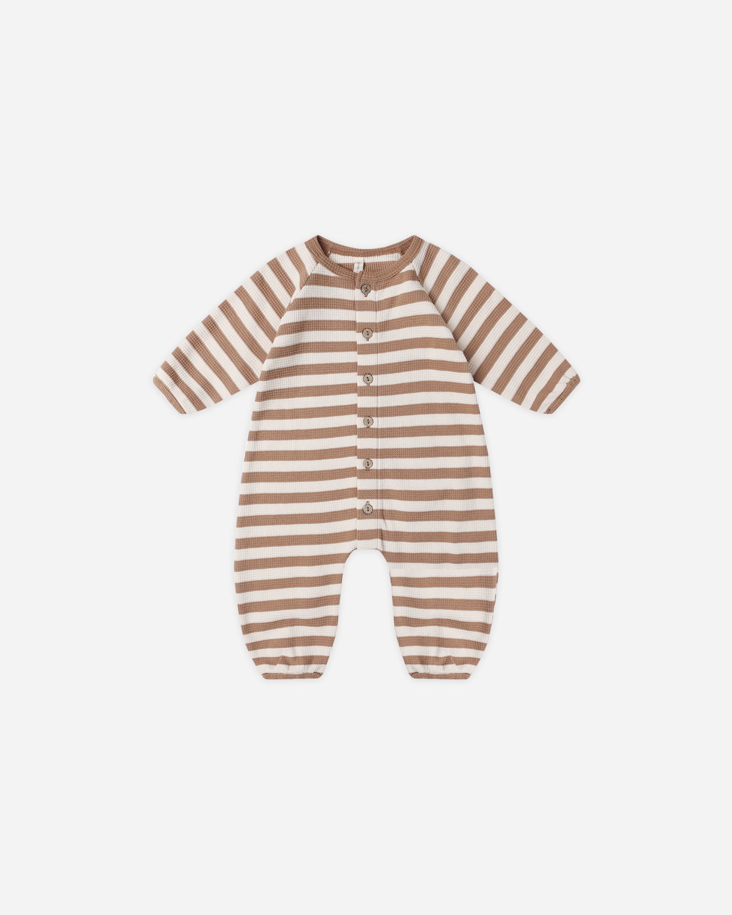 Waffle Long Sleeve Jumpsuit || Harvest Stripe - Rylee + Cru | Kids Clothes | Trendy Baby Clothes | Modern Infant Outfits |