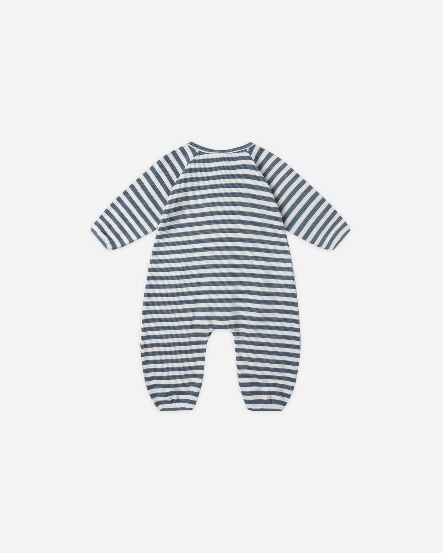 Waffle Long Sleeve Jumpsuit || Ocean Stripe - Rylee + Cru | Kids Clothes | Trendy Baby Clothes | Modern Infant Outfits |