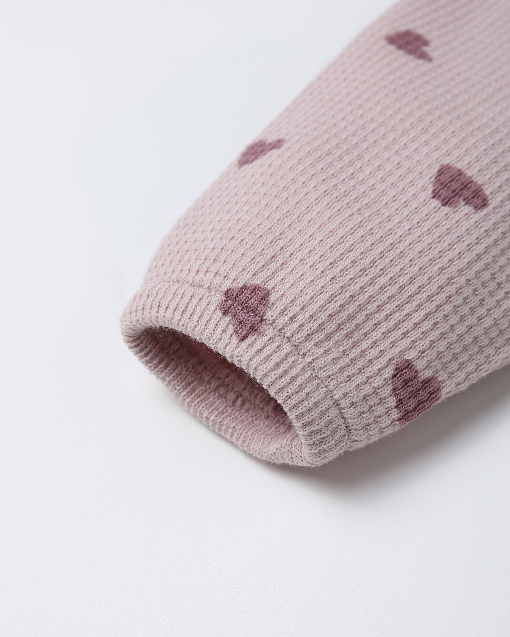 Waffle Long Sleeve Jumpsuit || Hearts - Rylee + Cru | Kids Clothes | Trendy Baby Clothes | Modern Infant Outfits |