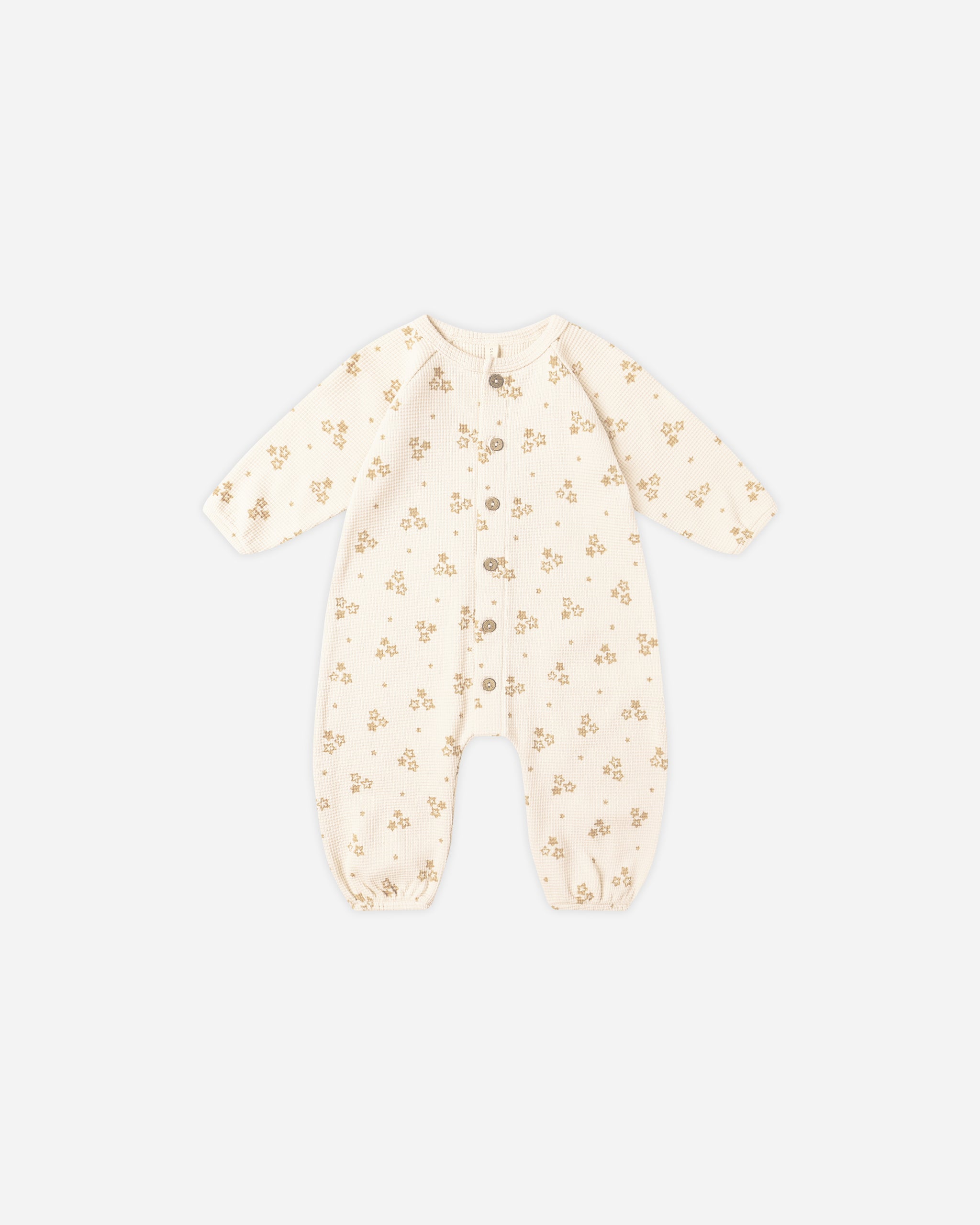 Waffle Long Sleeve Jumpsuit || Marigold - Rylee + Cru | Kids Clothes | Trendy Baby Clothes | Modern Infant Outfits |