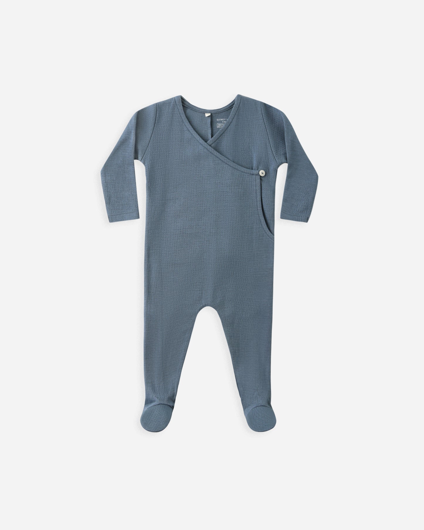 Pointelle Wrap Footie || Ocean - Rylee + Cru | Kids Clothes | Trendy Baby Clothes | Modern Infant Outfits |