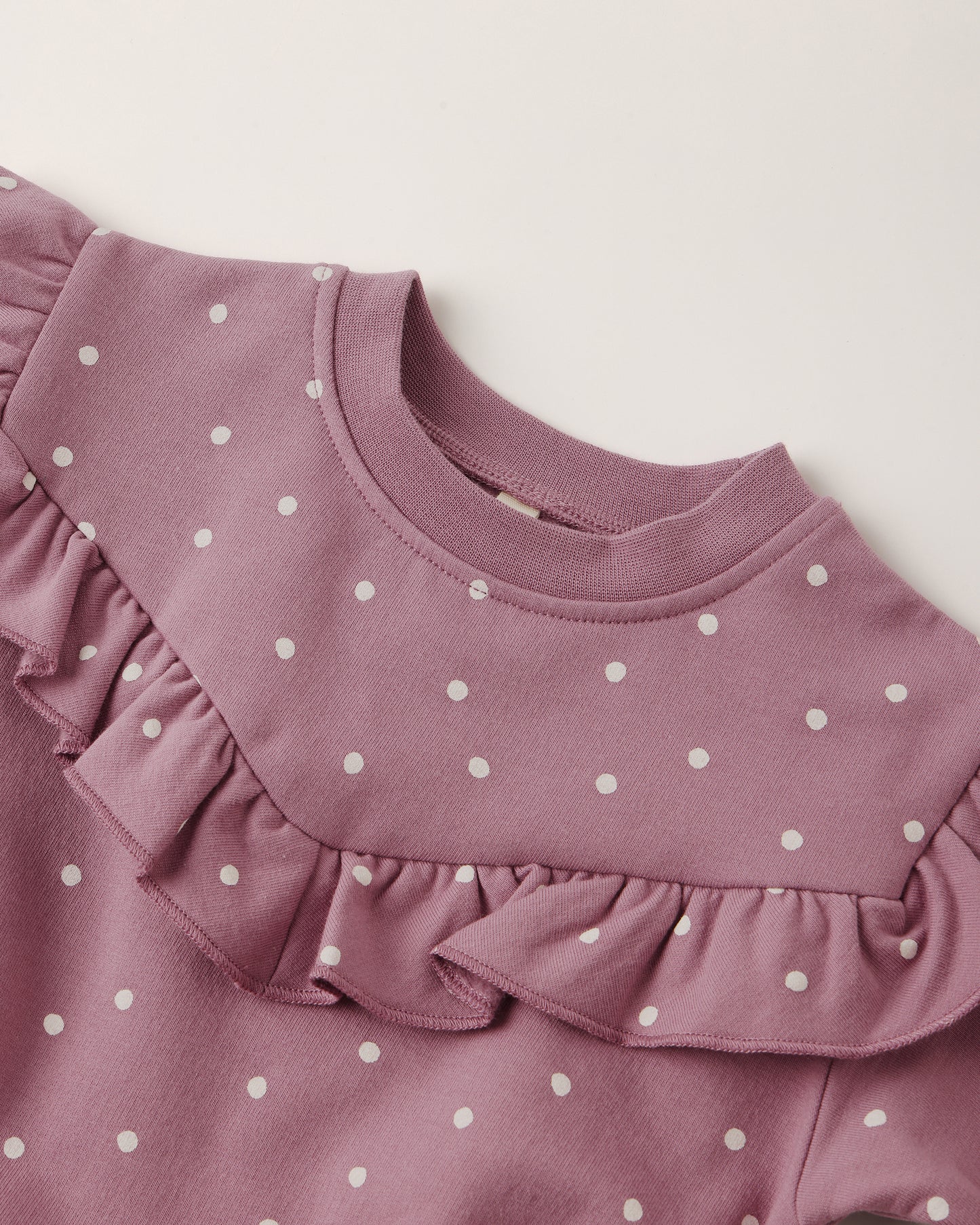 Ruffle Fleece Sweatshirt || Polka Dots - Rylee + Cru | Kids Clothes | Trendy Baby Clothes | Modern Infant Outfits |