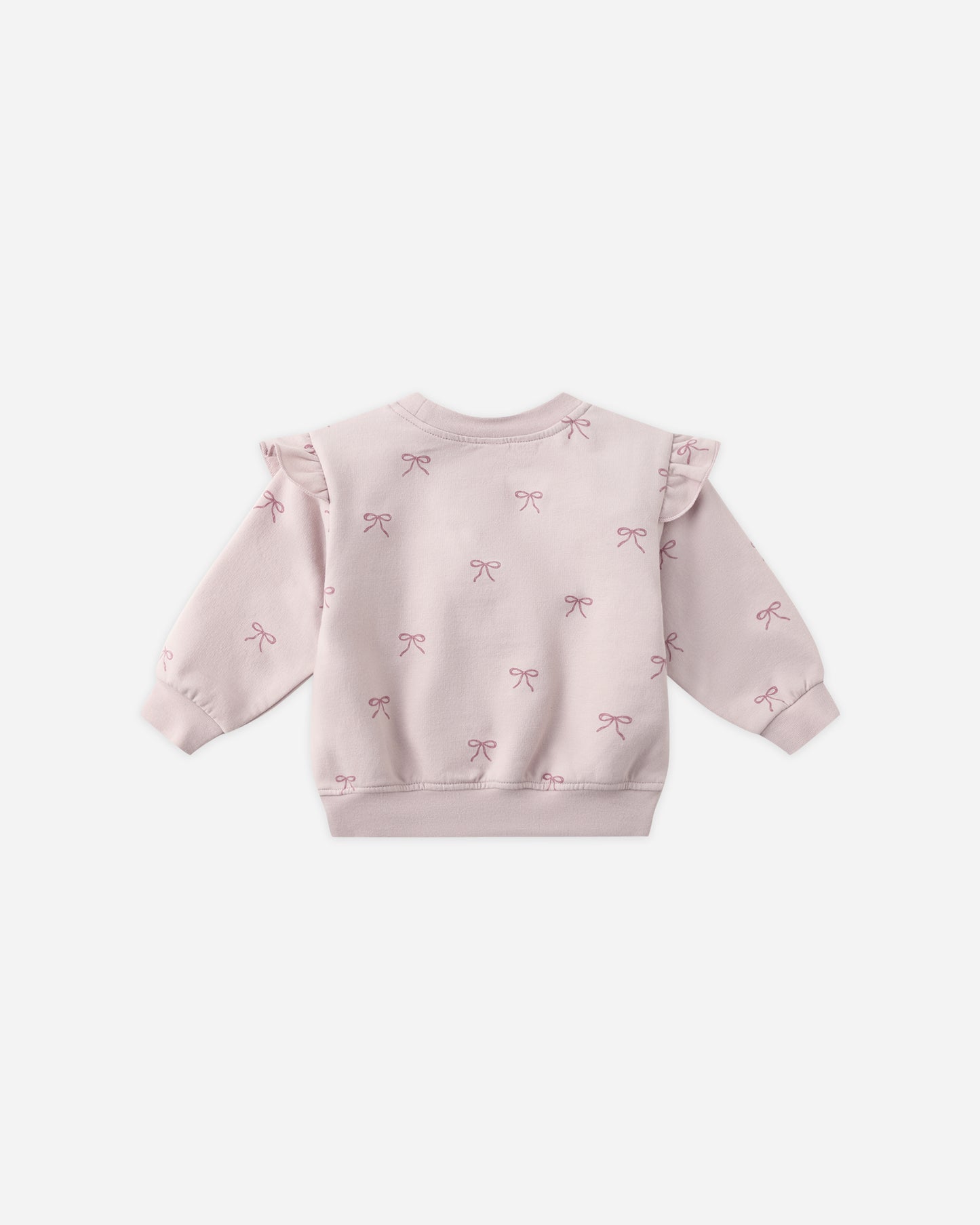 Ruffle Fleece Sweatshirt || Bows - Rylee + Cru | Kids Clothes | Trendy Baby Clothes | Modern Infant Outfits |