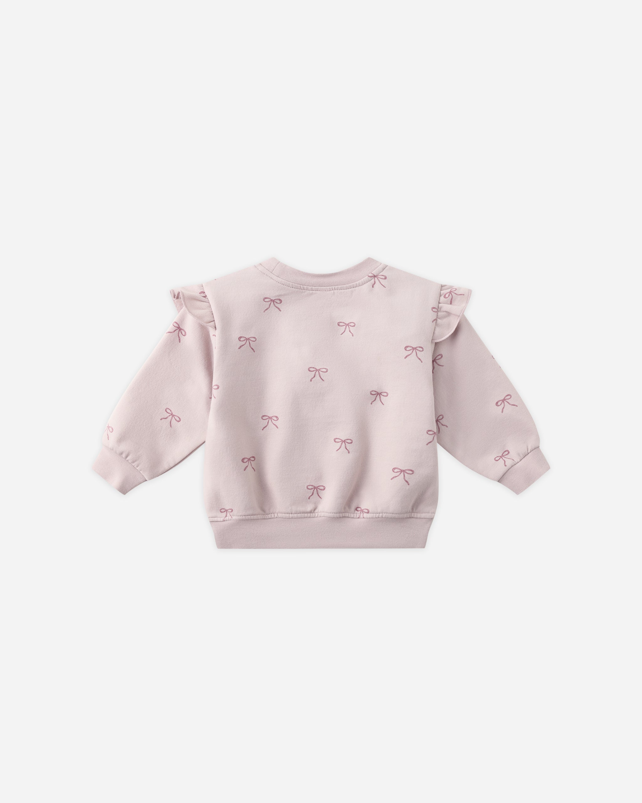 Ruffle Fleece Sweatshirt || Bows - Rylee + Cru | Kids Clothes | Trendy Baby Clothes | Modern Infant Outfits |