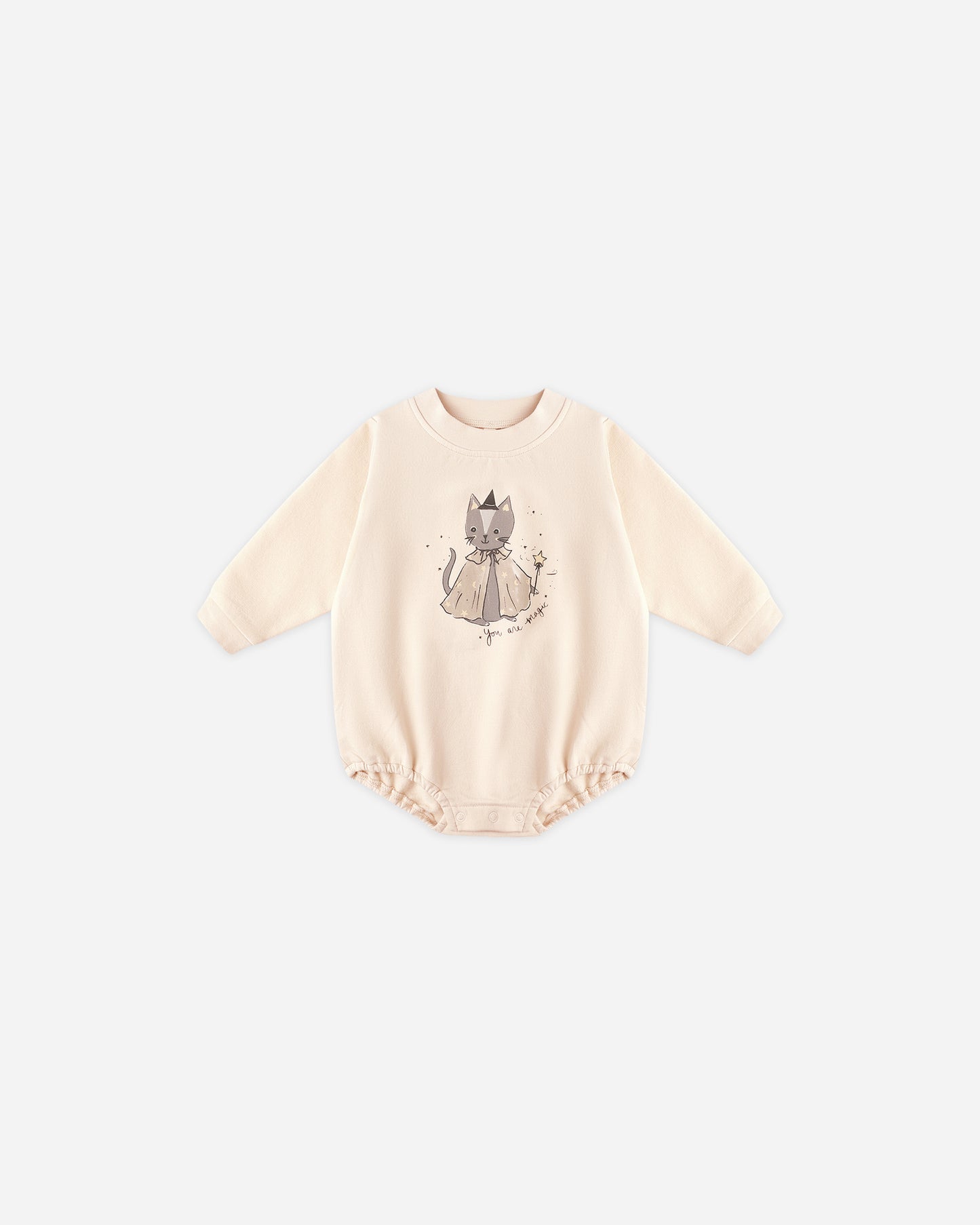 Crewneck Bubble Romper || Magic Cat - Rylee + Cru | Kids Clothes | Trendy Baby Clothes | Modern Infant Outfits |