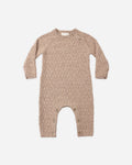 Cozy Heather Knit Jumpsuit Heathered Almond - Rylee + Cru | Kids Clothes | Trendy Baby Clothes | Modern Infant Outfits |