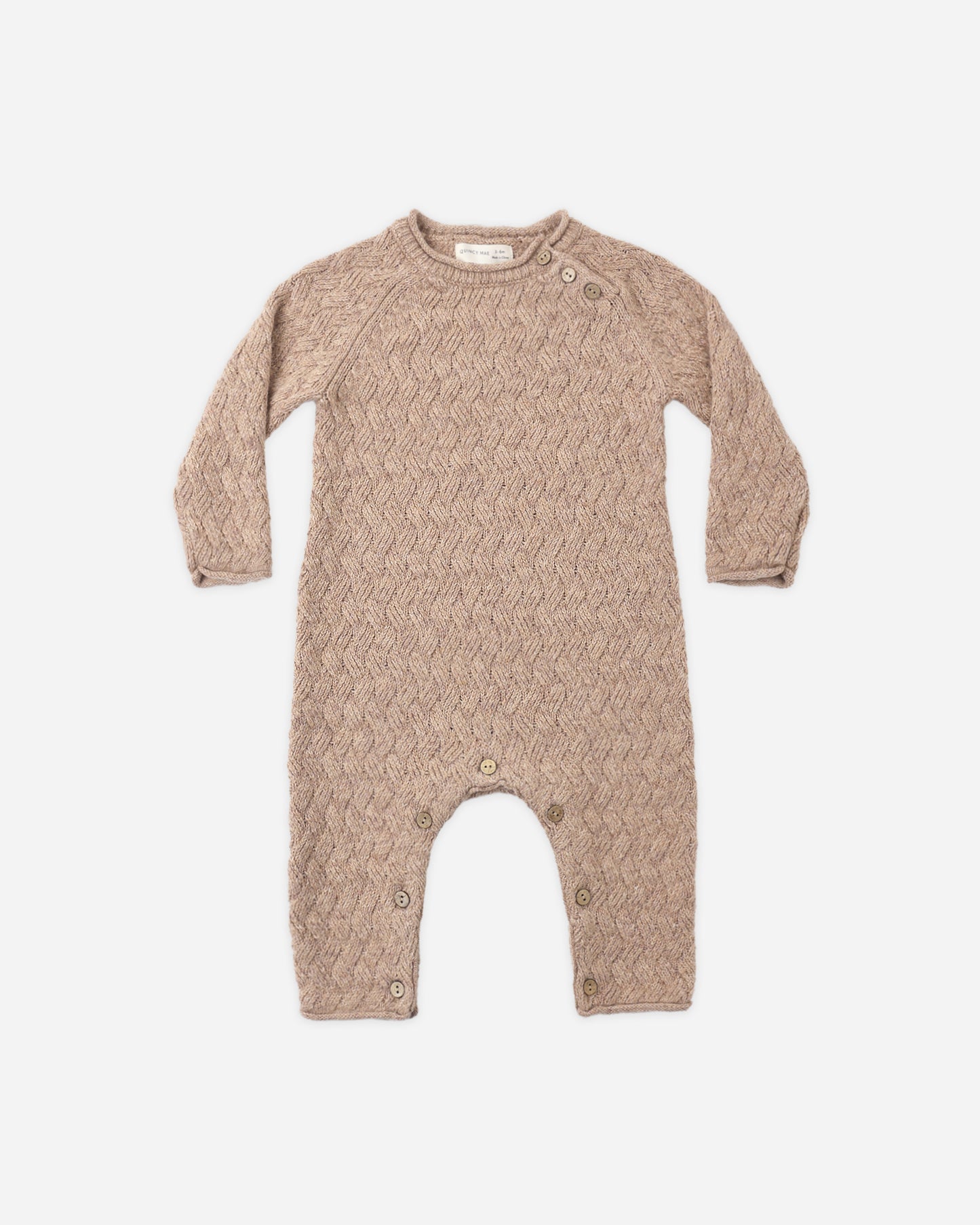 Cozy Heather Knit Jumpsuit Heathered Almond - Rylee + Cru | Kids Clothes | Trendy Baby Clothes | Modern Infant Outfits |