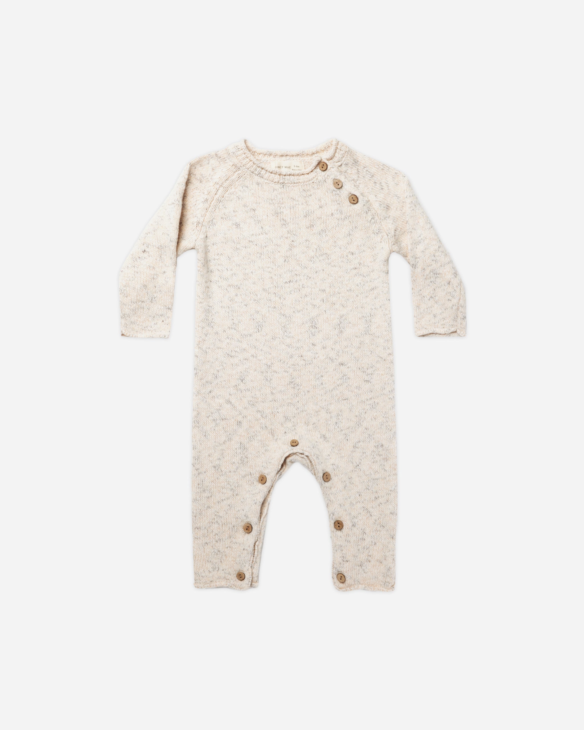 Speckled Knit Jumpsuit || Natural – Quincy Mae