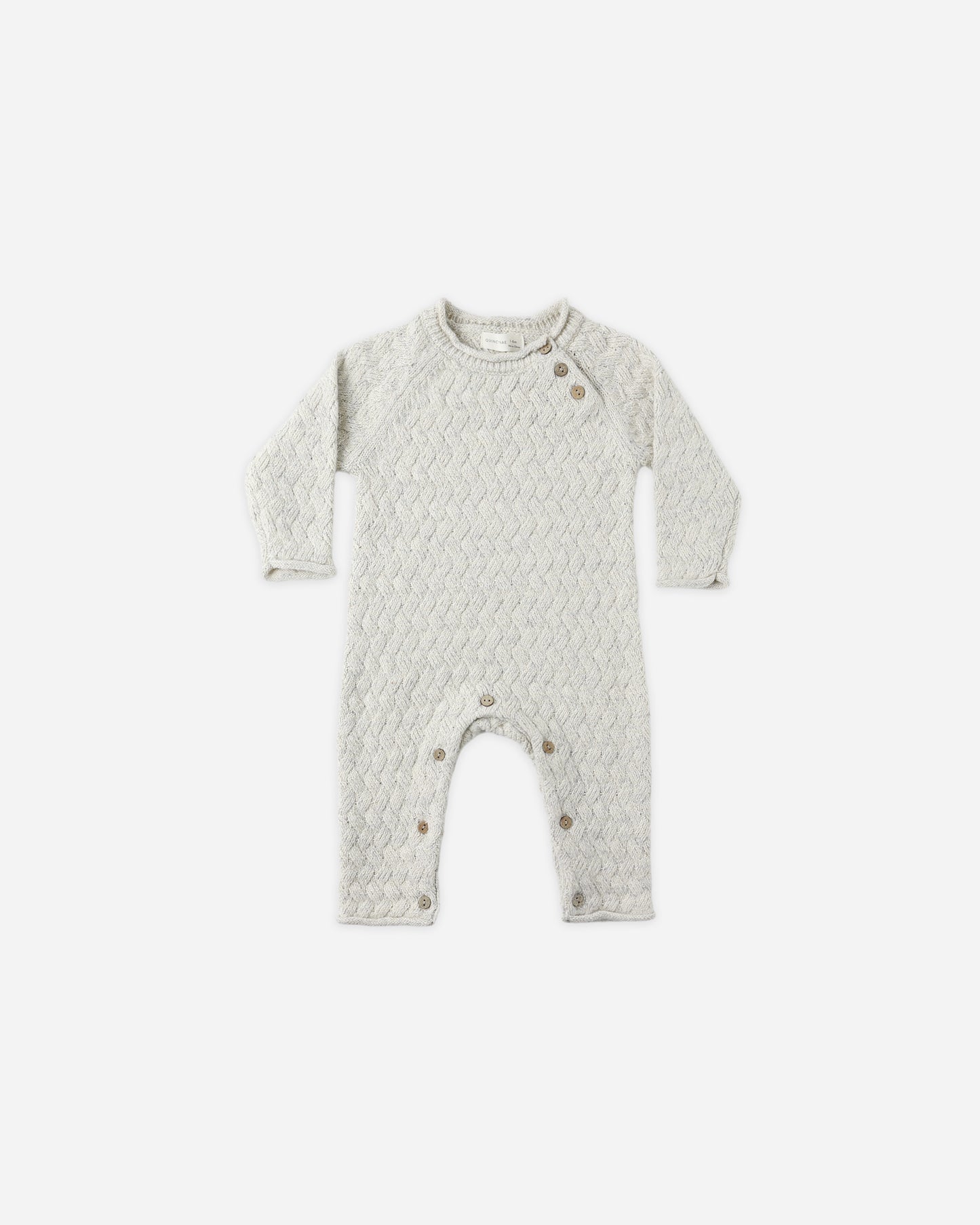 Cozy Heather Knit Jumpsuit || Blue - Rylee + Cru | Kids Clothes | Trendy Baby Clothes | Modern Infant Outfits |