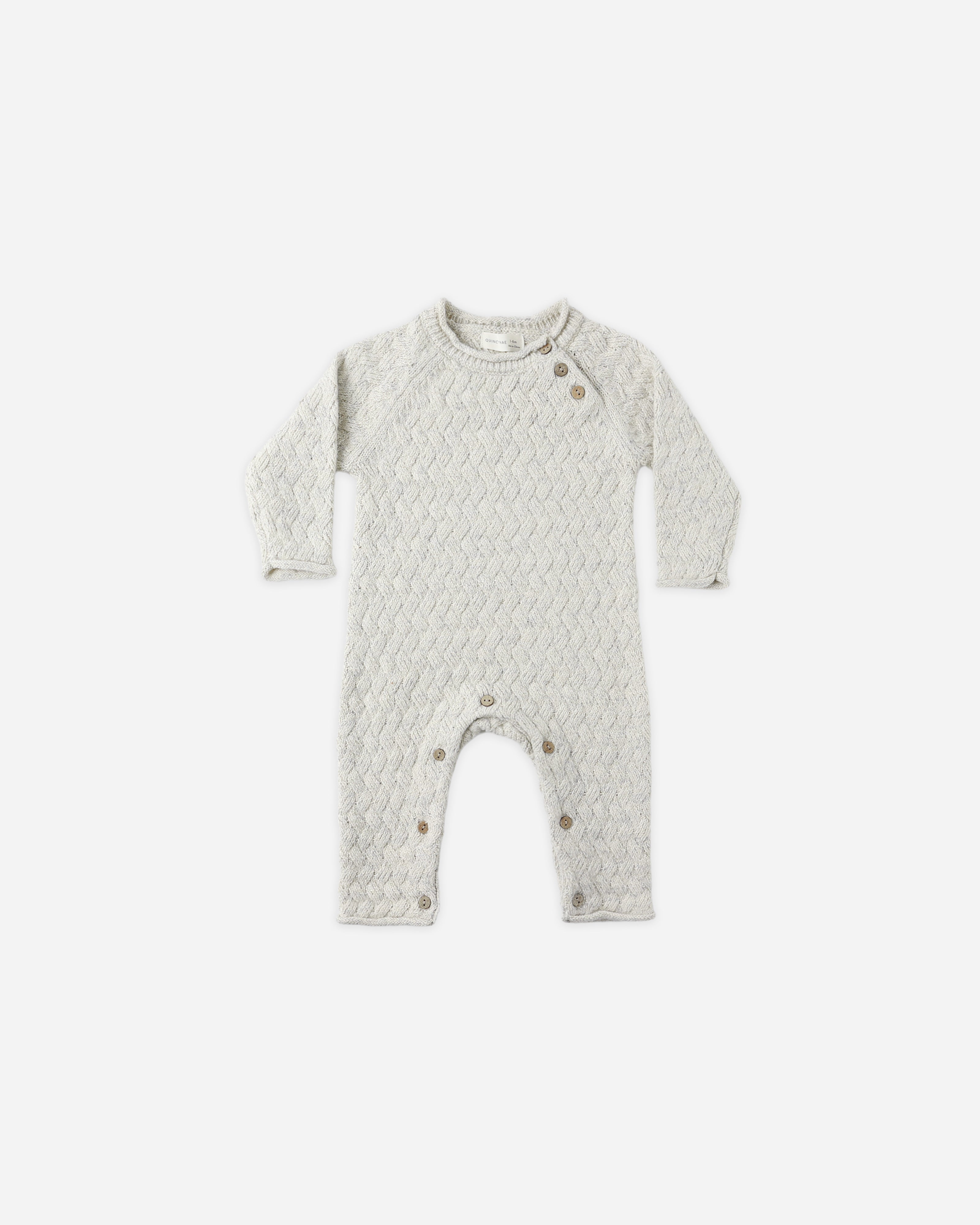 Cozy Heather Knit Jumpsuit || Blue - Rylee + Cru | Kids Clothes | Trendy Baby Clothes | Modern Infant Outfits |