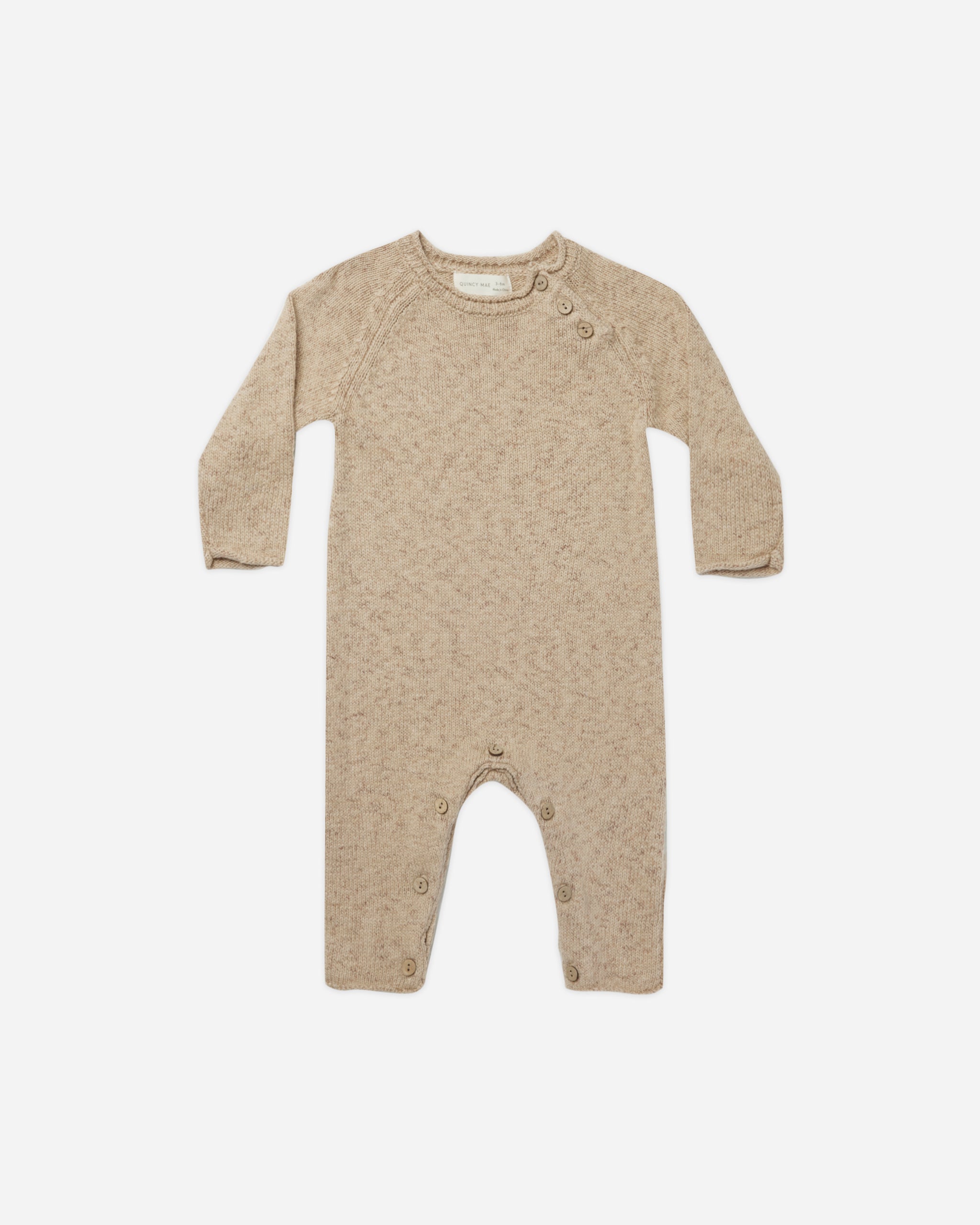 Speckled Knit Jumpsuit || Latte - Rylee + Cru | Kids Clothes | Trendy Baby Clothes | Modern Infant Outfits |