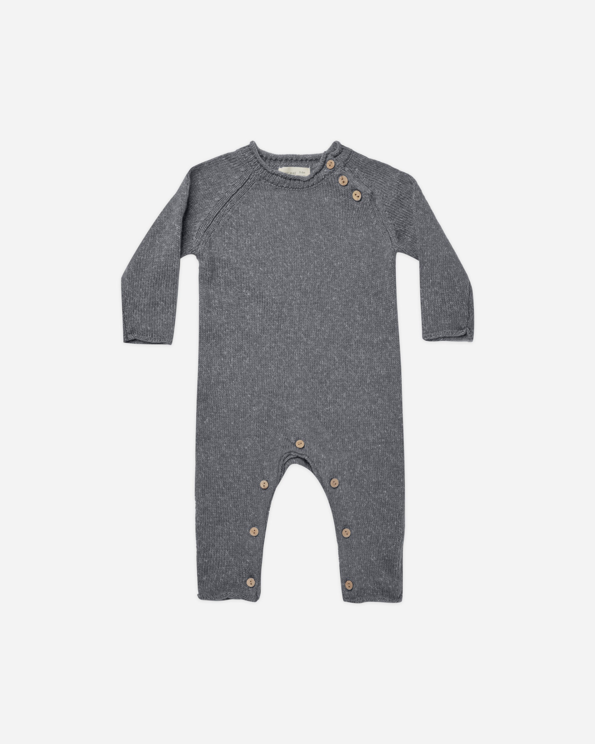 Cozy Heather Knit Jumpsuit || Navy - Rylee + Cru | Kids Clothes | Trendy Baby Clothes | Modern Infant Outfits |