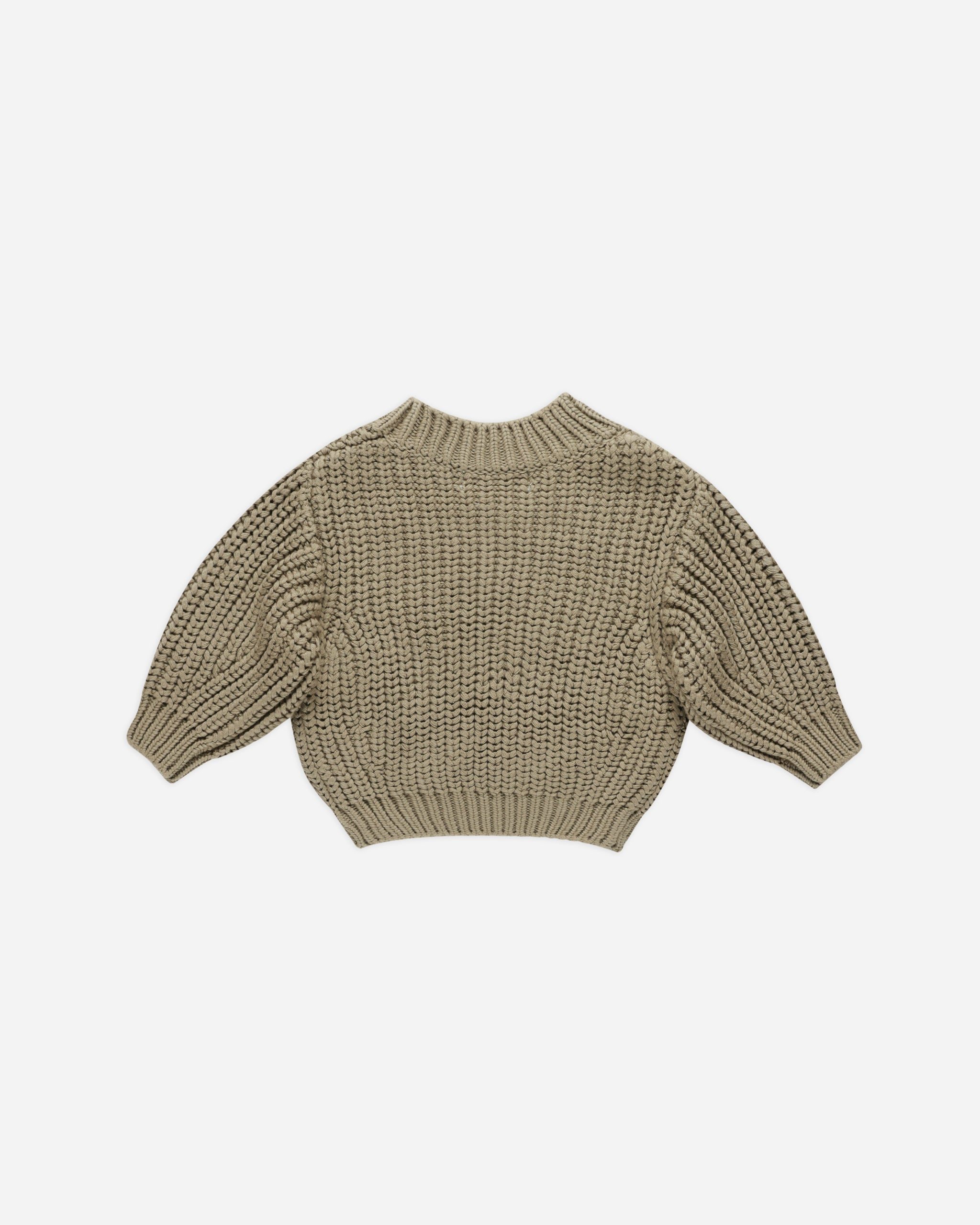 Chunky Knit Sweater || Olive