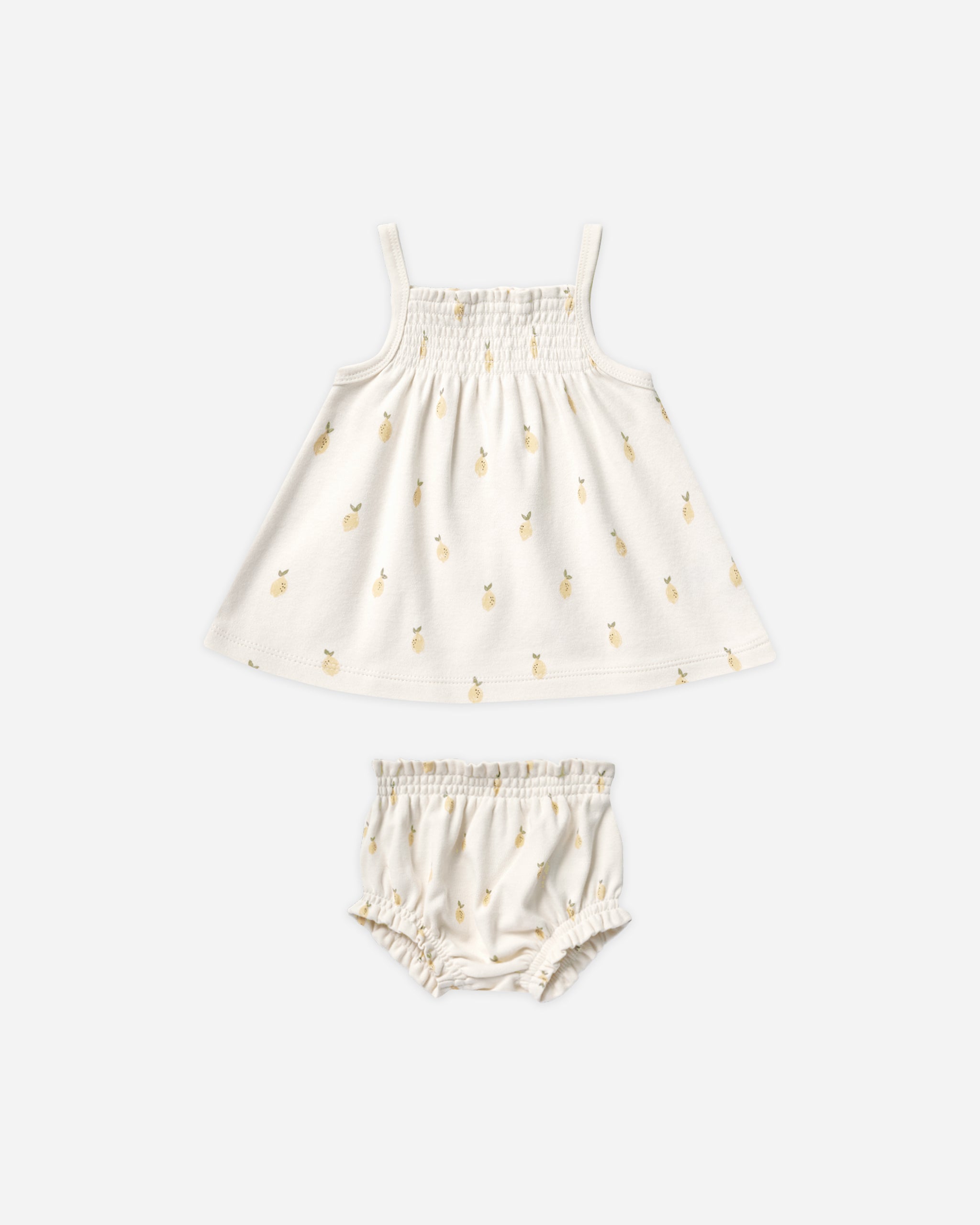 Smocked Tank + Bloomer Set || Lemons - Rylee + Cru | Kids Clothes | Trendy Baby Clothes | Modern Infant Outfits |