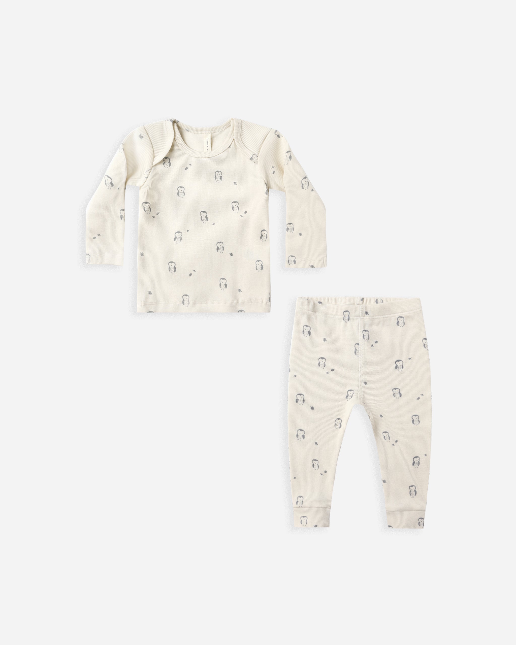 Ribbed Tee + Legging Set || Owls - Rylee + Cru | Kids Clothes | Trendy Baby Clothes | Modern Infant Outfits |