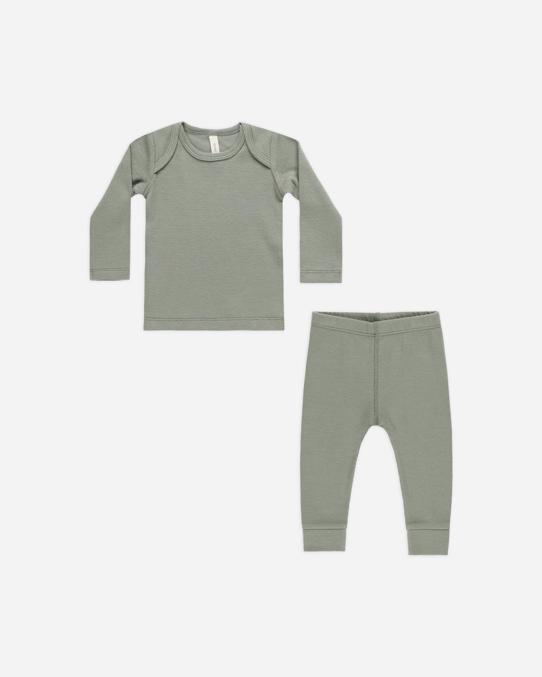 Ribbed Tee + Legging Set || Basil