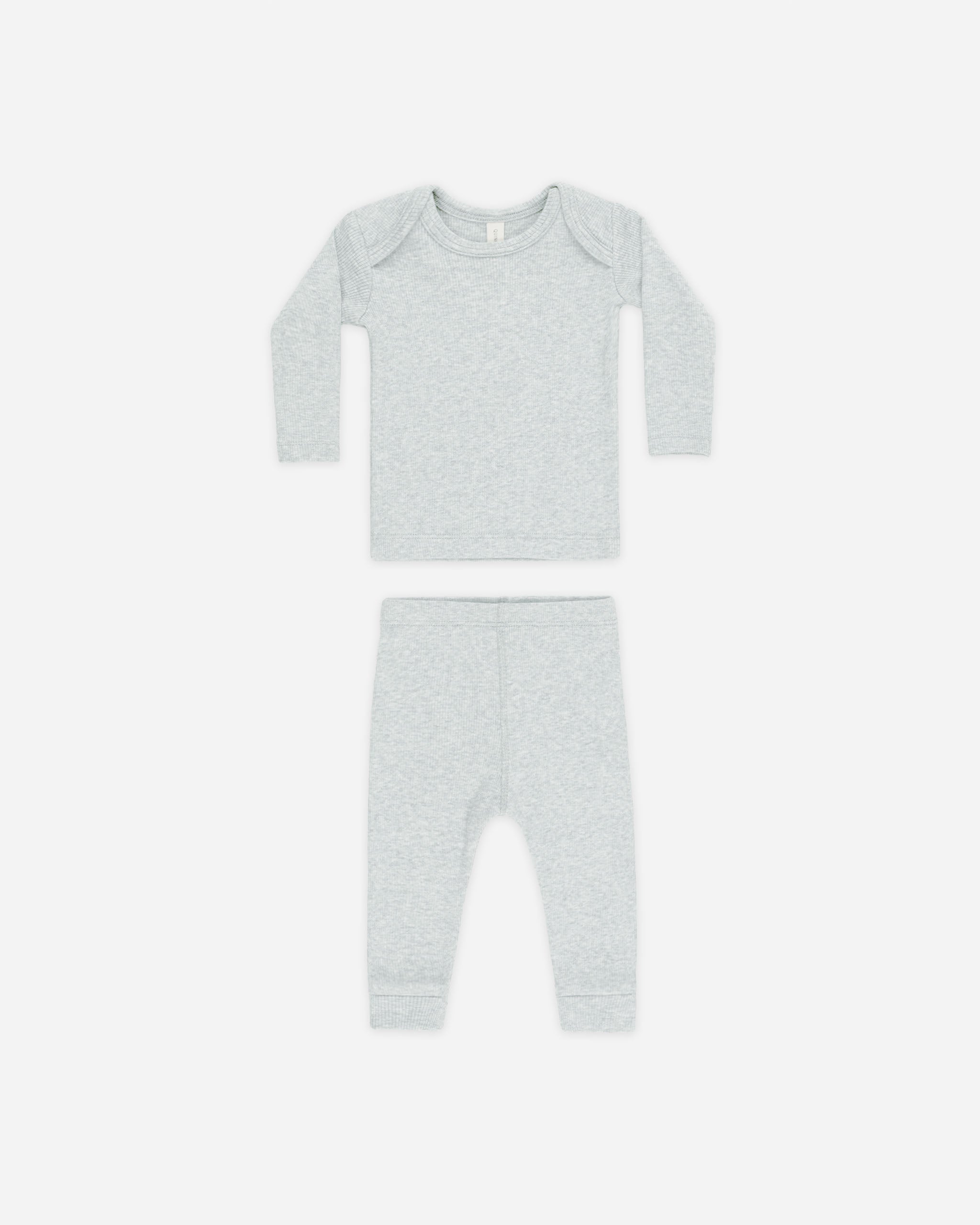 Ribbed Tee And Legging Set || Dusty Blue - Rylee + Cru | Kids Clothes | Trendy Baby Clothes | Modern Infant Outfits |