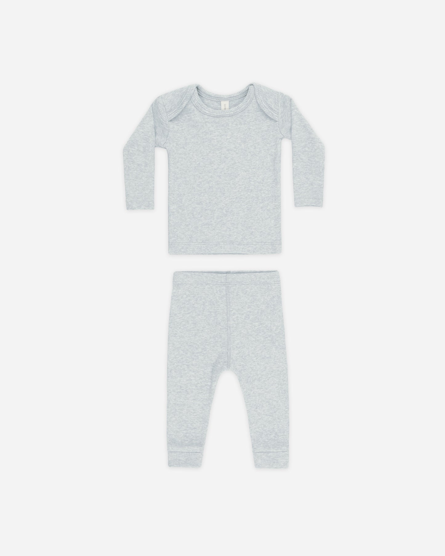 Ribbed Tee And Legging Set Dusty Blue - Rylee + Cru | Kids Clothes | Trendy Baby Clothes | Modern Infant Outfits |